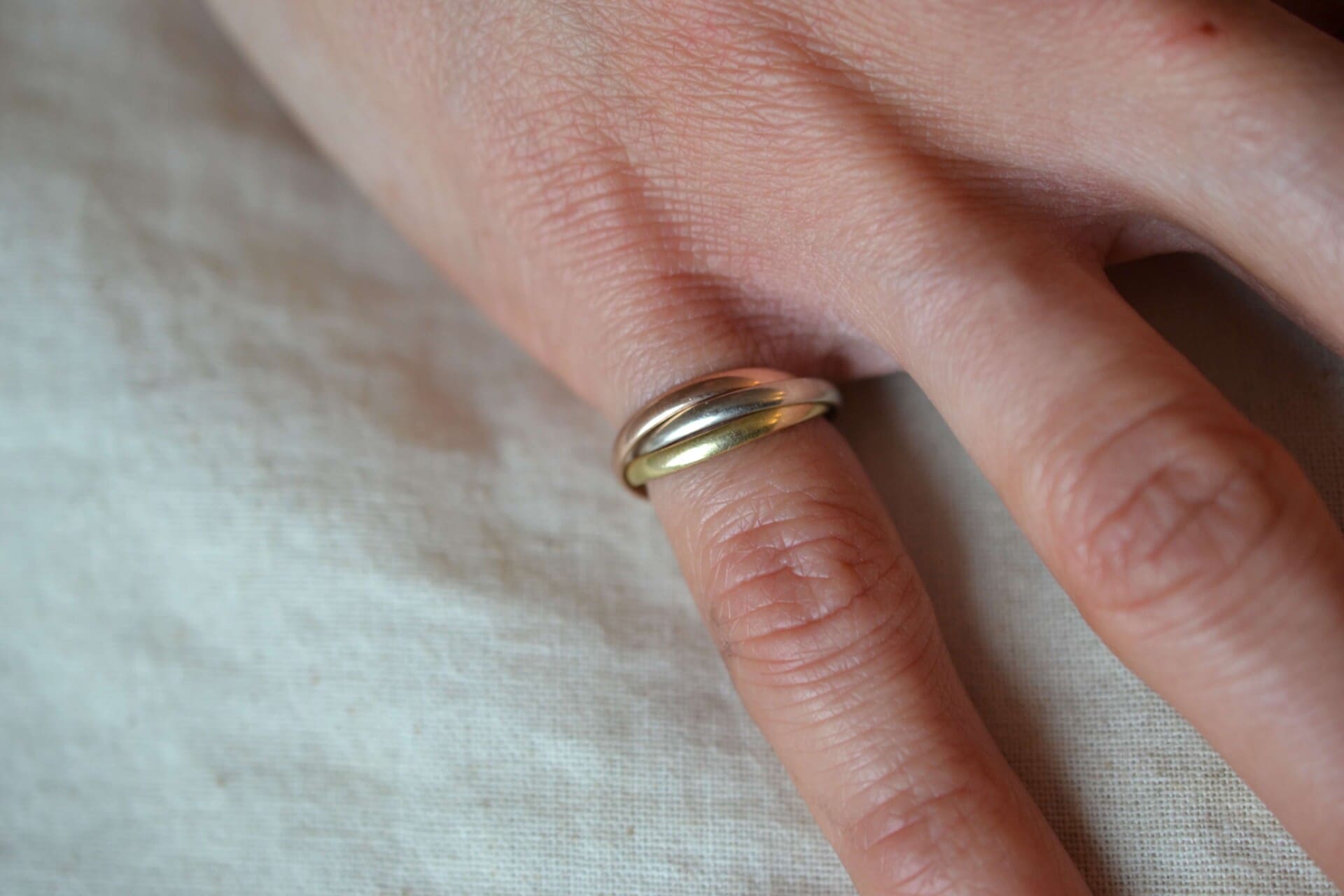 Bague style Trinity anneaux 3 Ors