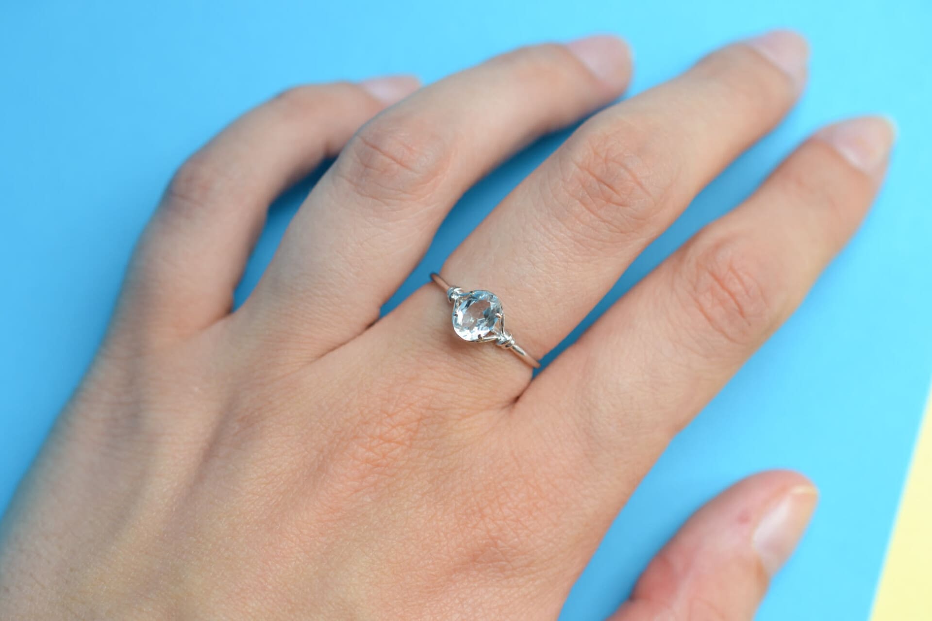 Bague Aigue-Marine ovale