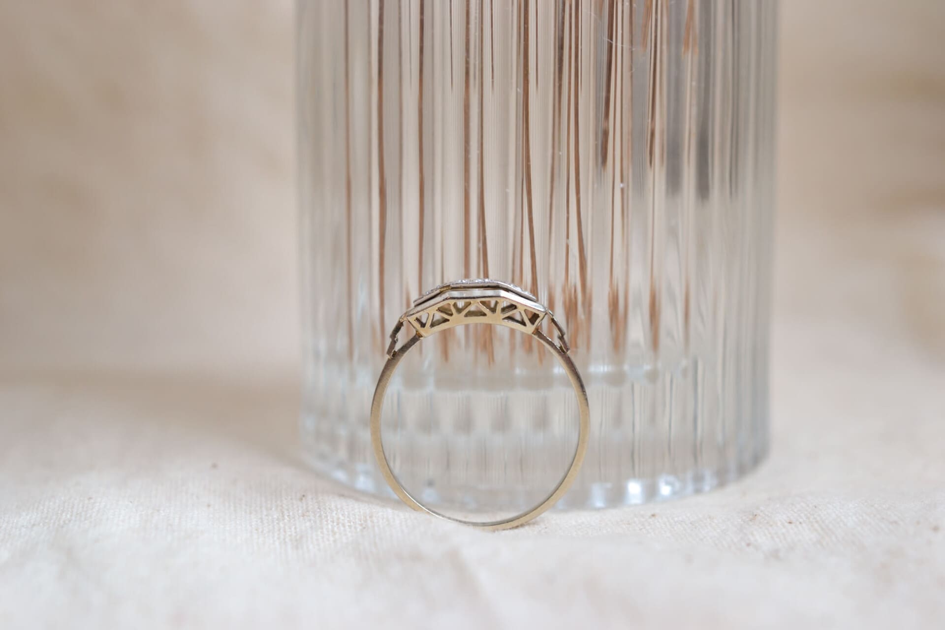 Bague Art Déco Or blanc Diamants