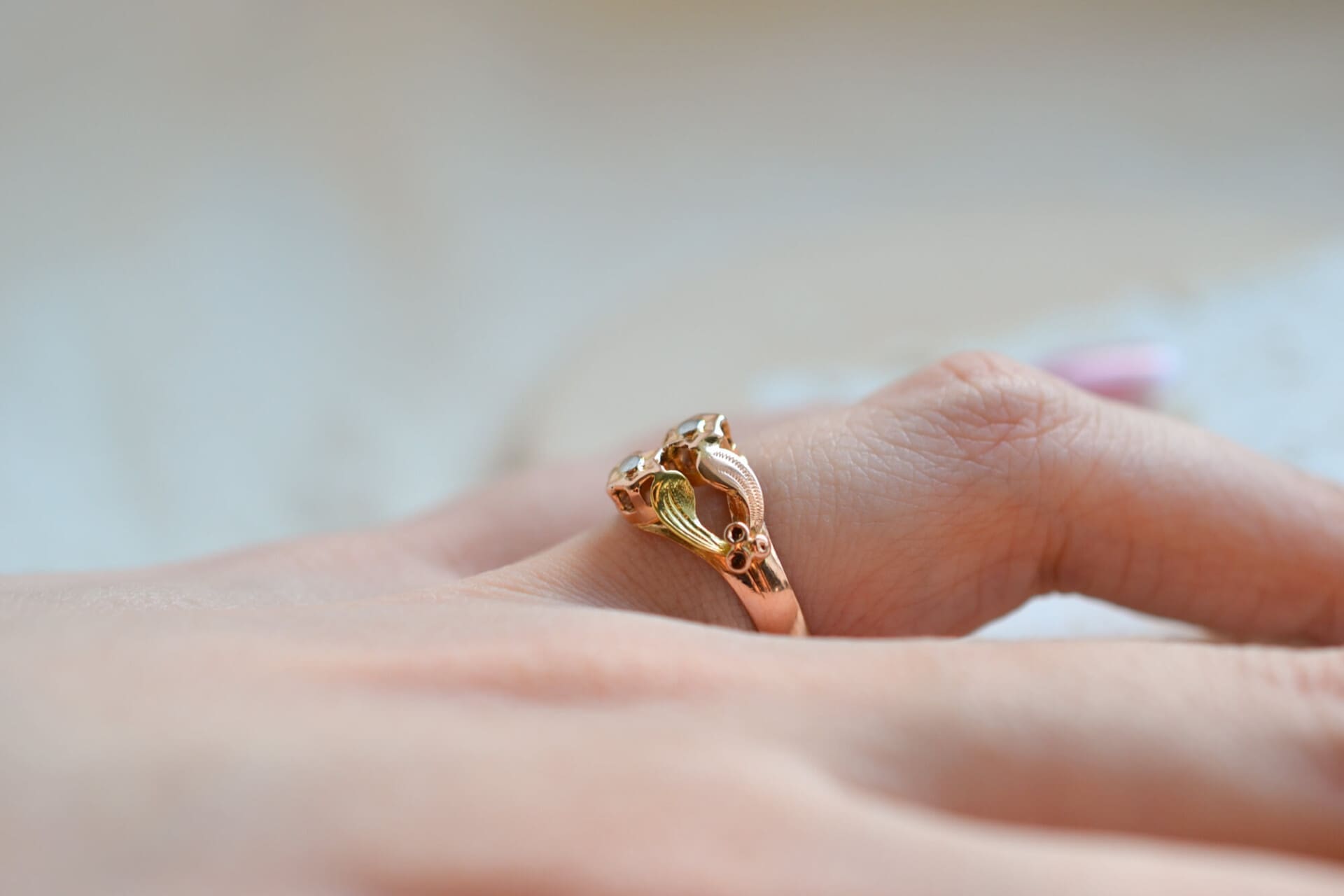 Bague Art Nouveau 2 Ors