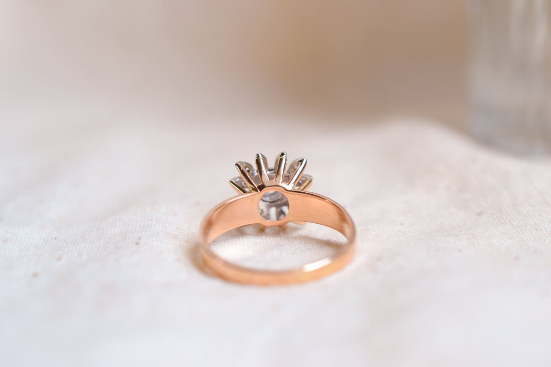 Bague Marguerite 2 Ors Diamants
