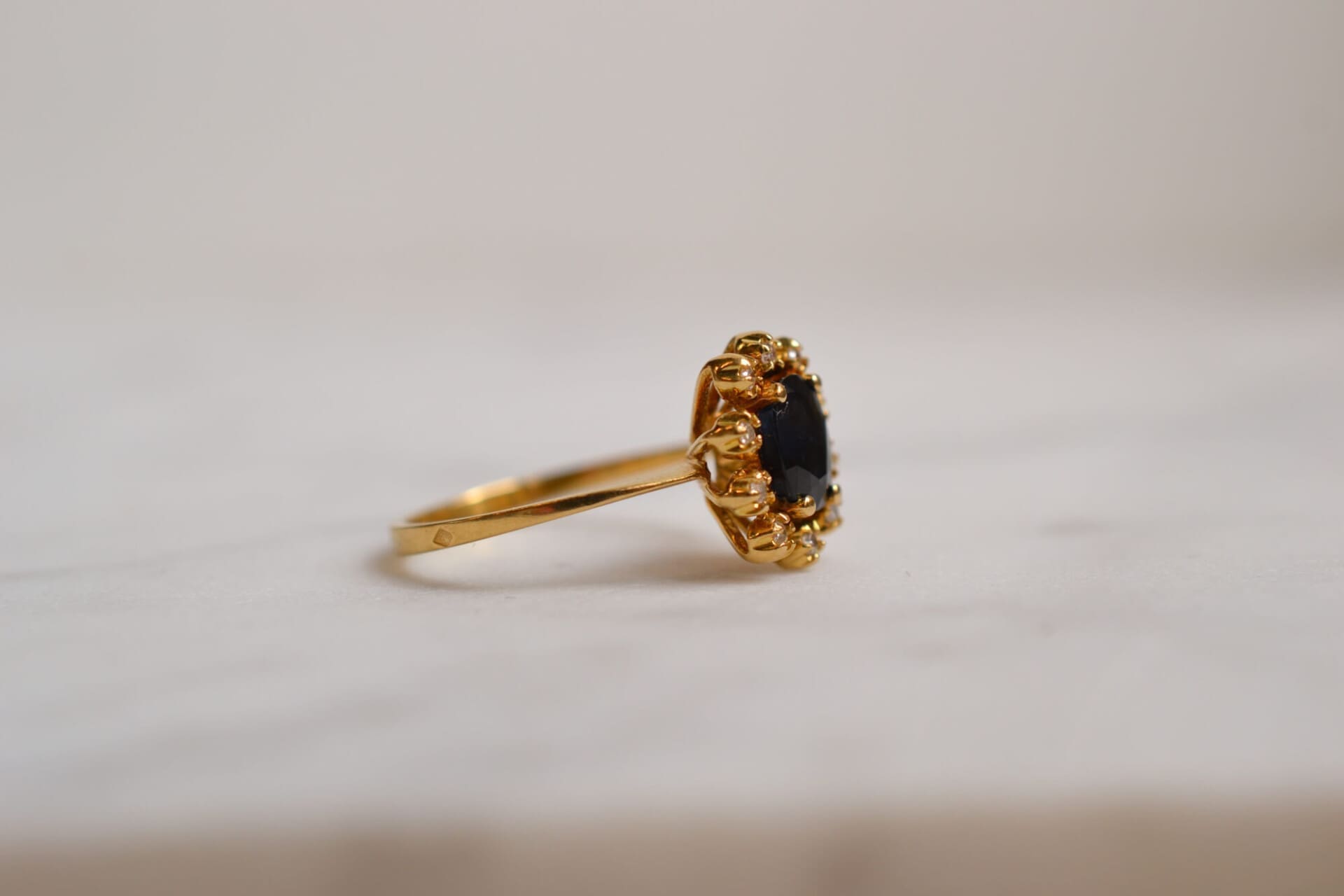Bague Marguerite Saphir et Diamants
