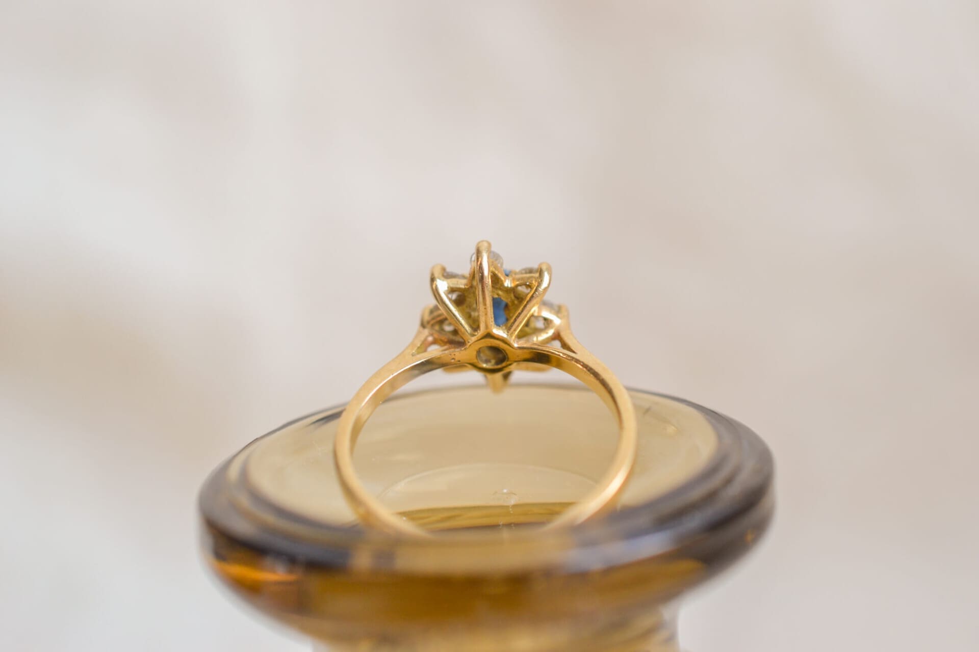 Bague Marguerite Saphir et Diamants