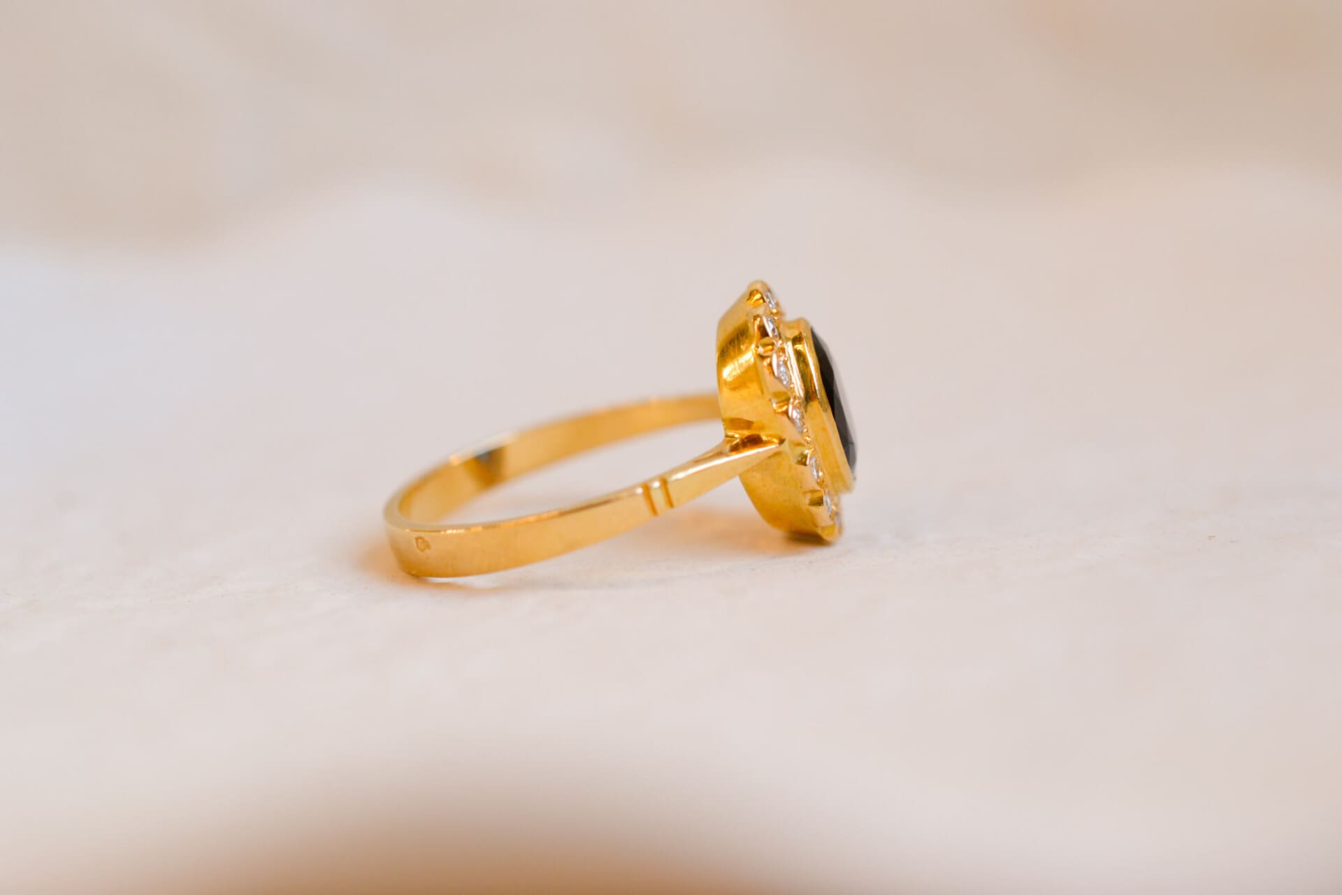Bague Marguerite Saphir et Diamants