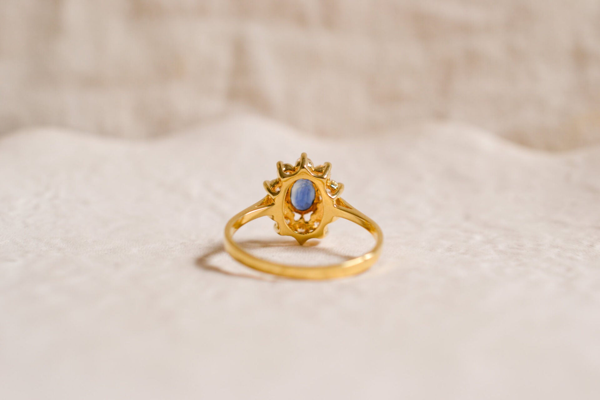 Bague Marguerite Saphir Oxydes