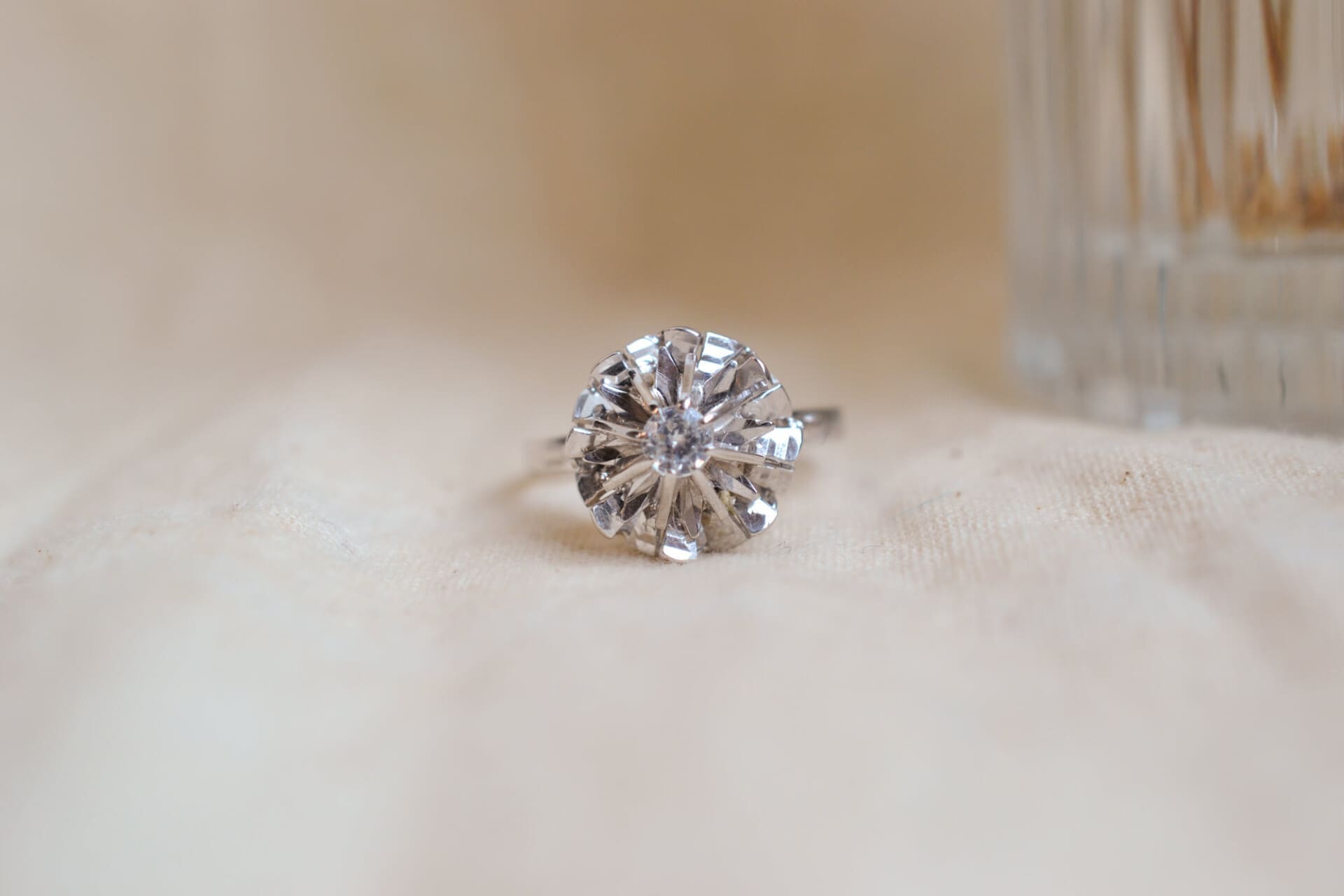 Bague Marguerite flocon Oxyde