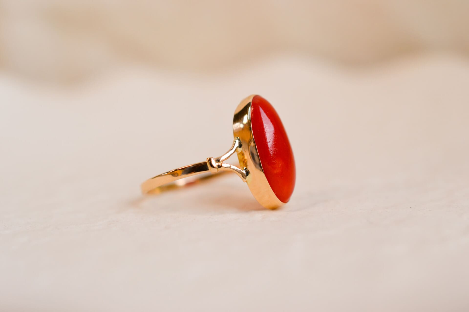 Bague Marquise Corail