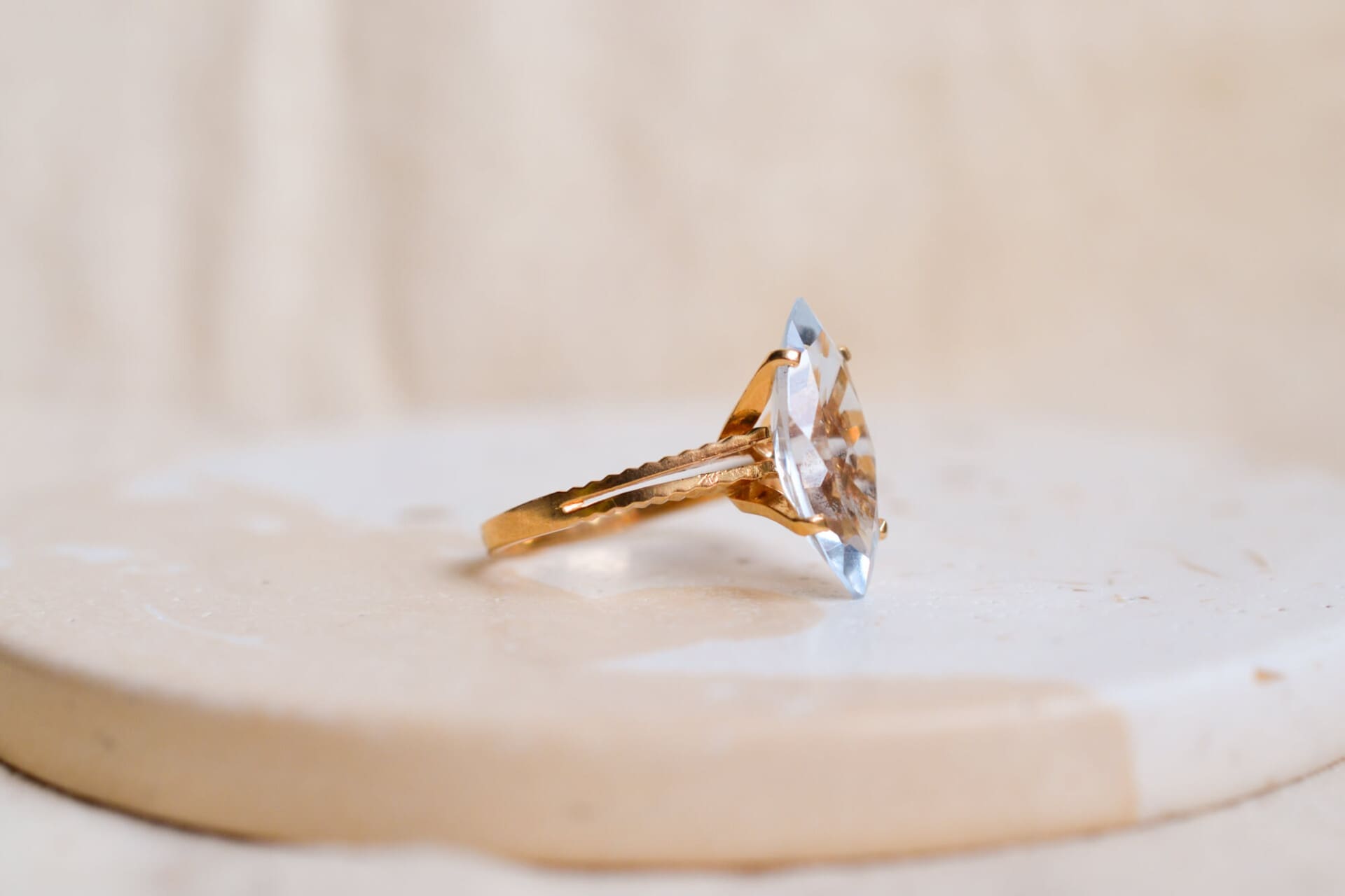 Bague Navette Spinelle
