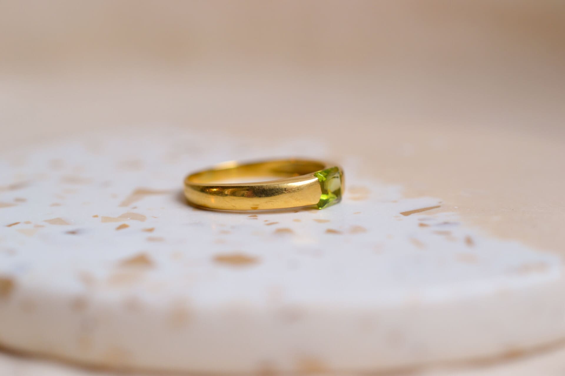 Bague Péridot carré