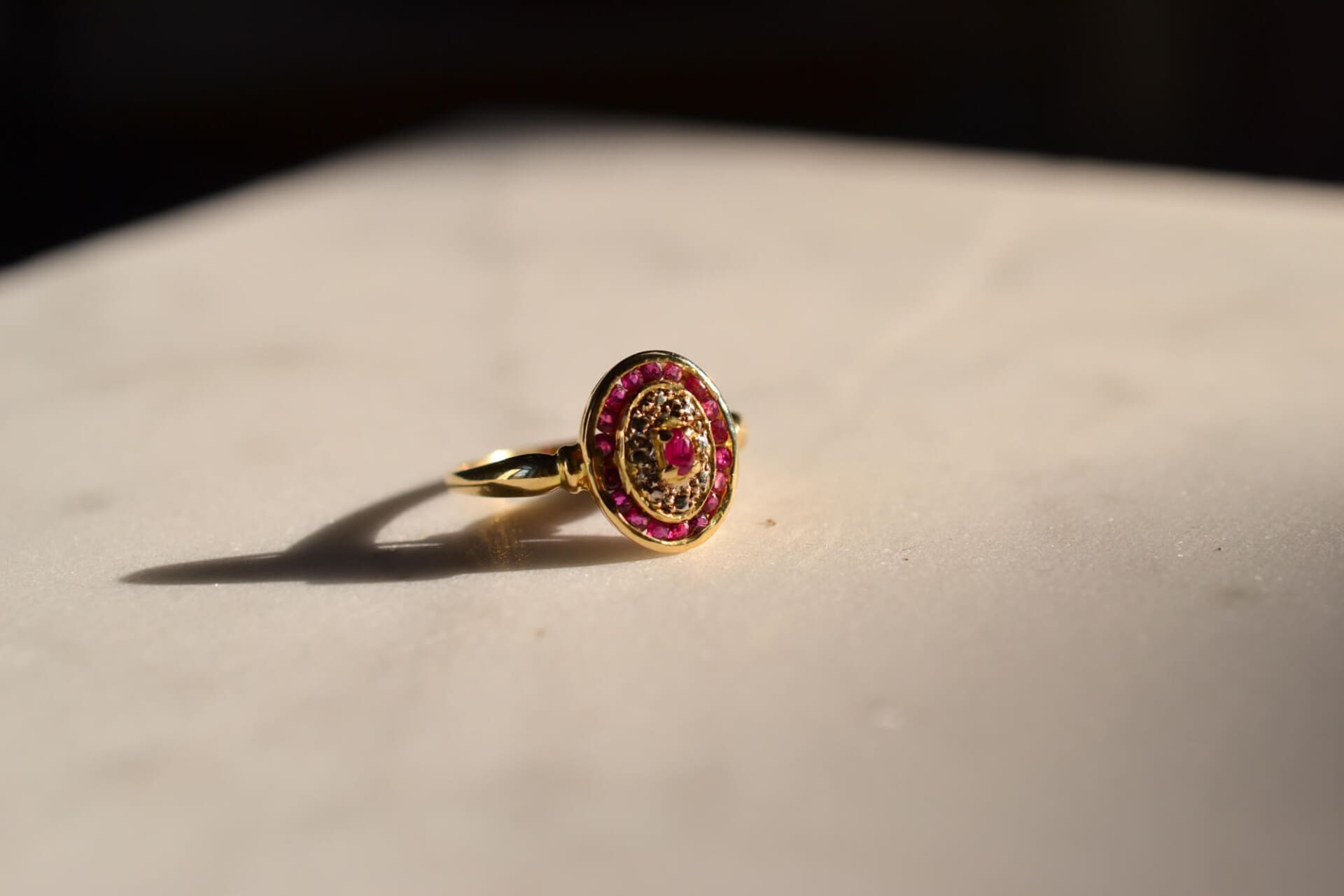 Bague Art déco Rubis