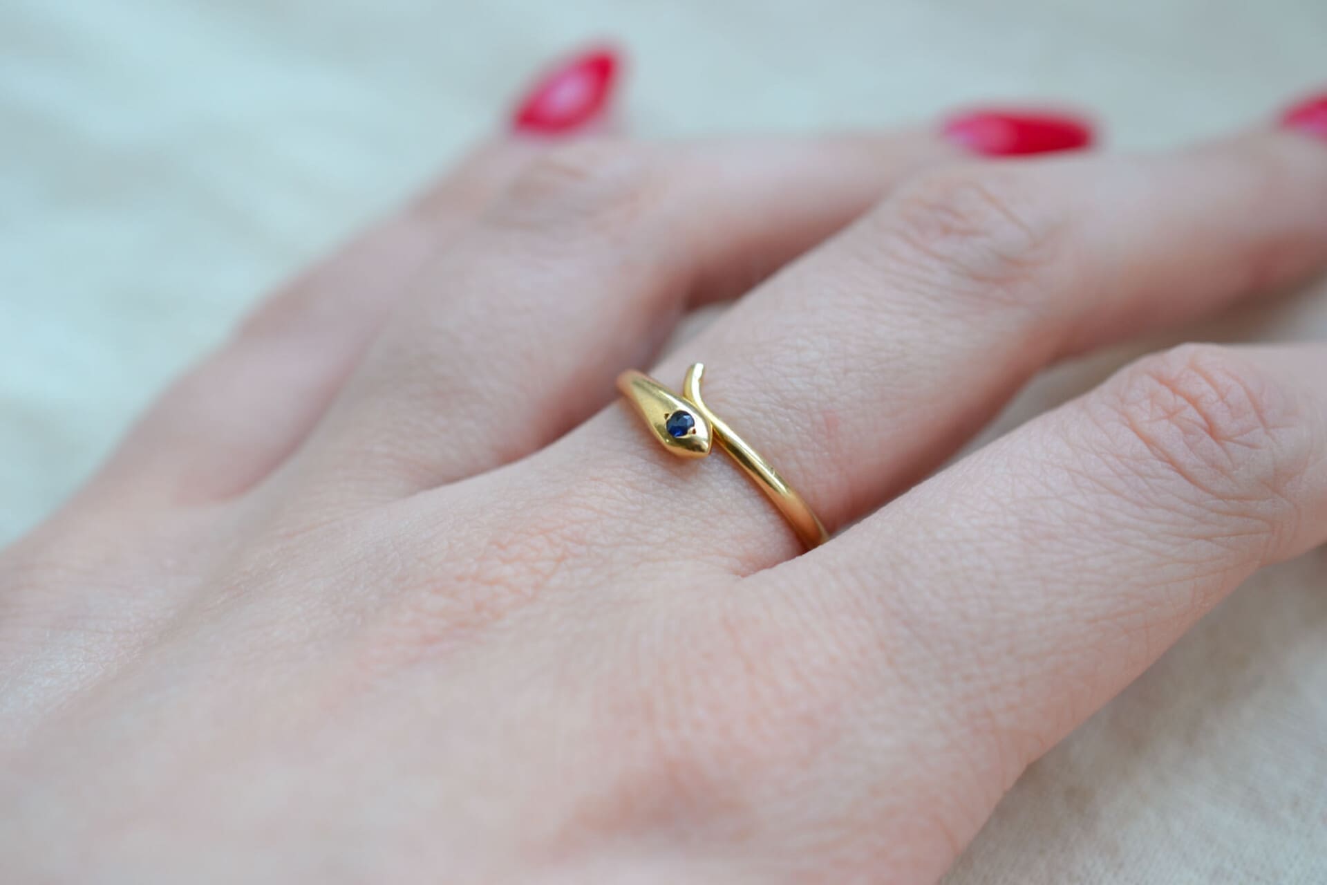 Bague Serpent Saphir