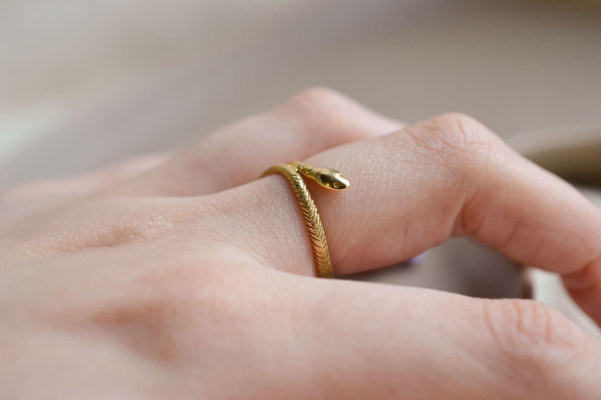 Bague Serpent ciselée