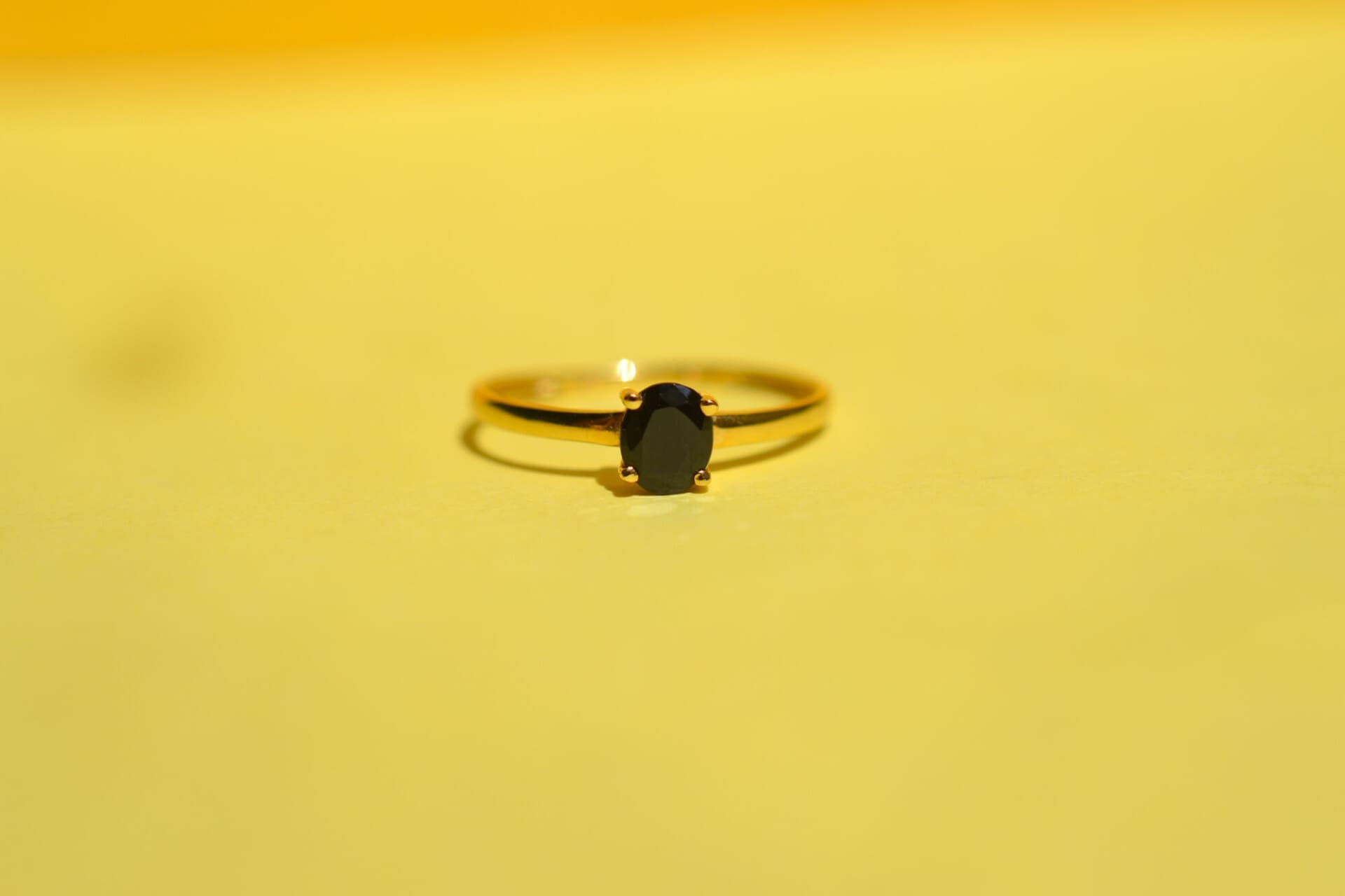 Bague Solitaire pierre bleue