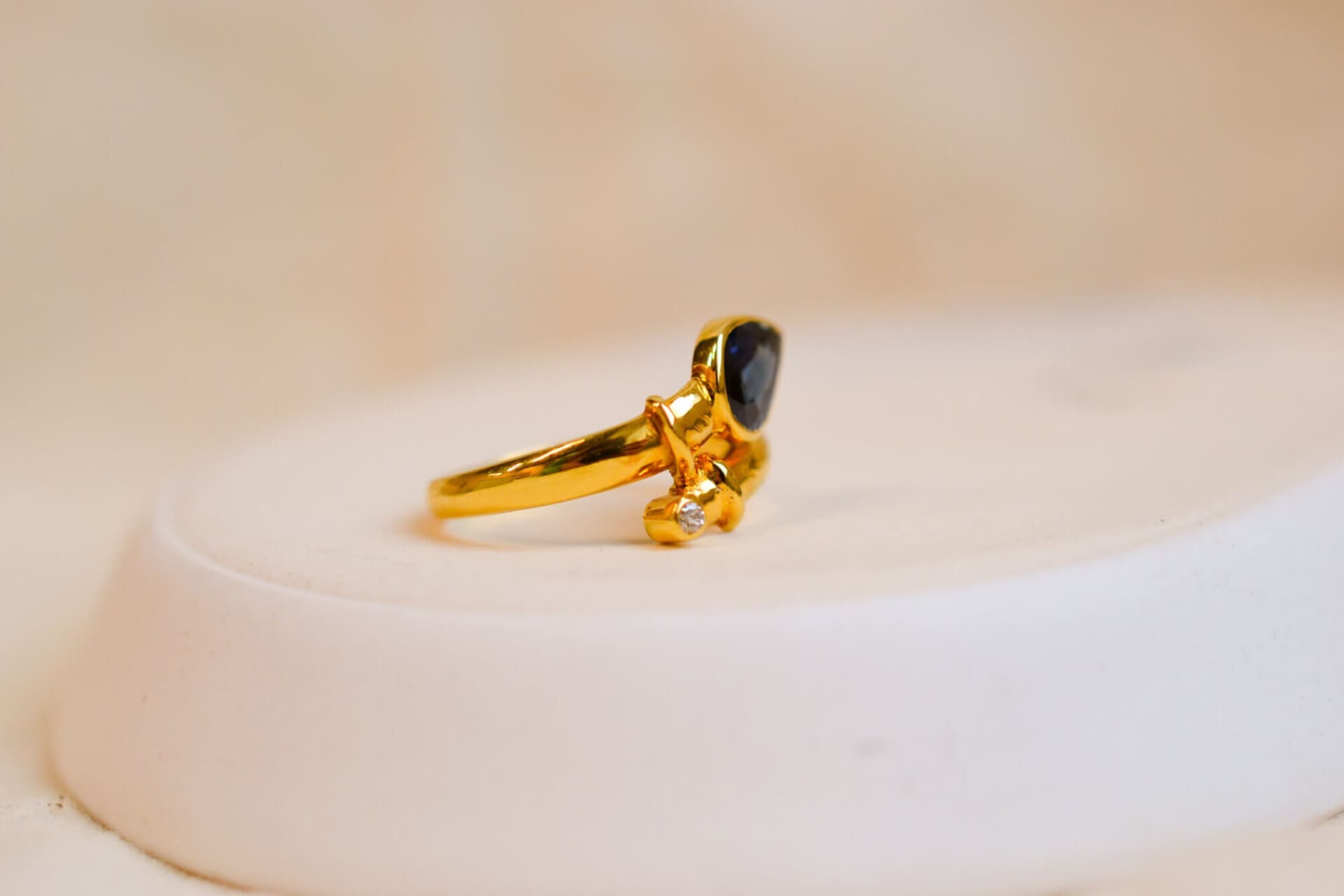 Bague Toi et Moi Saphir et Diamant