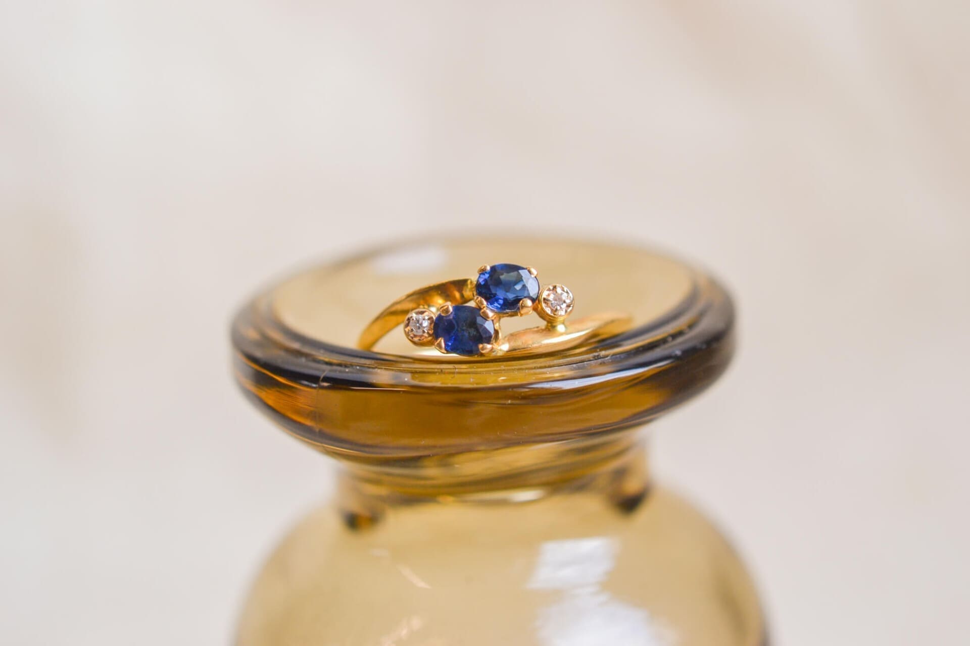 Bague Toi et Moi Saphirs et Diamants