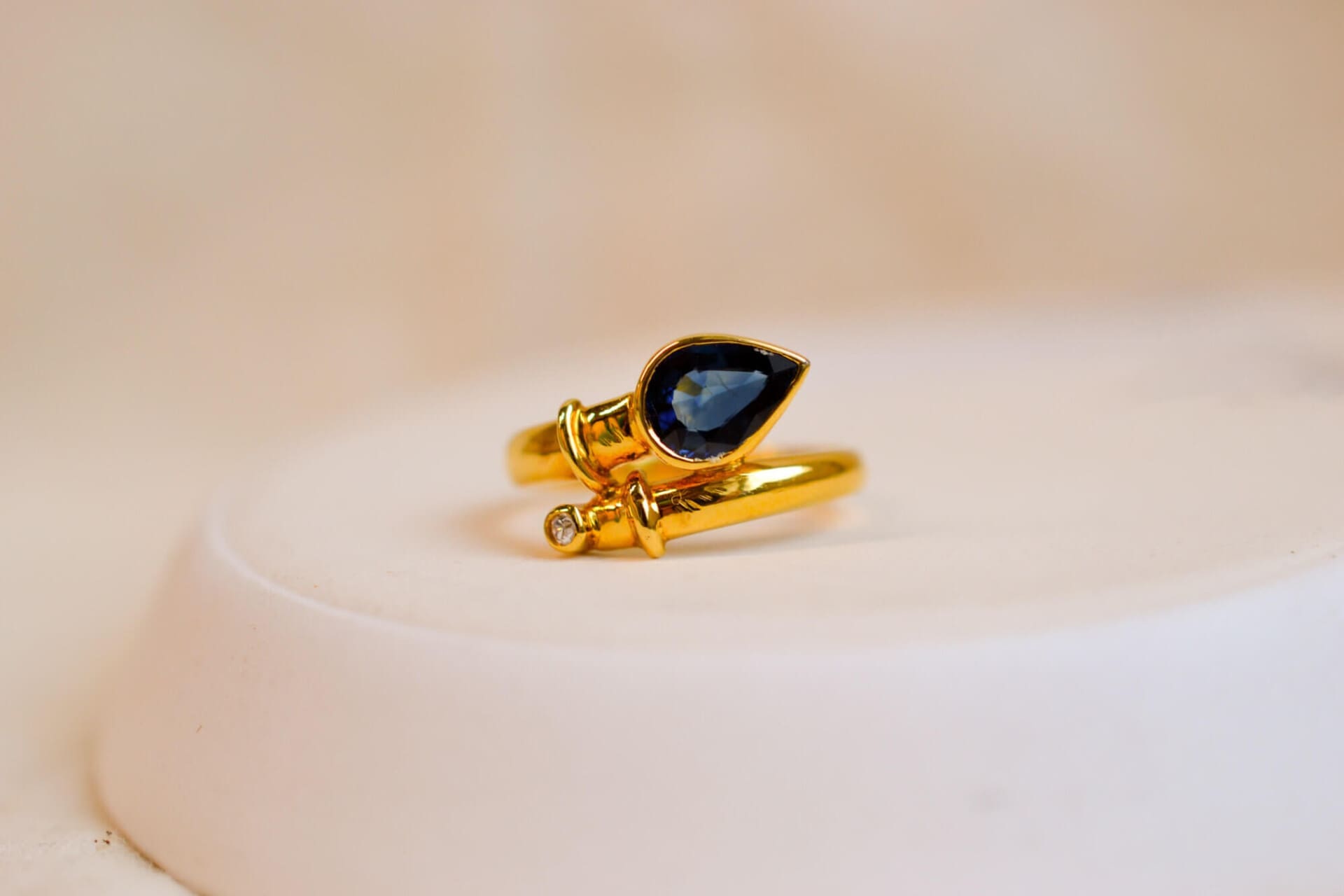 Bague Toi et Moi Saphir et Diamant