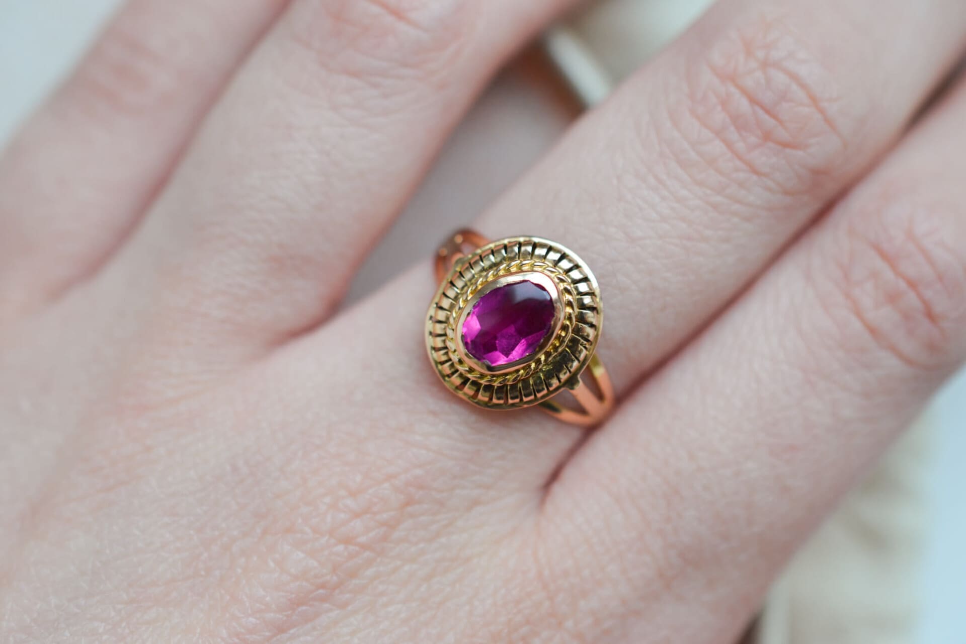 Bague Tourmaline cabochonnée