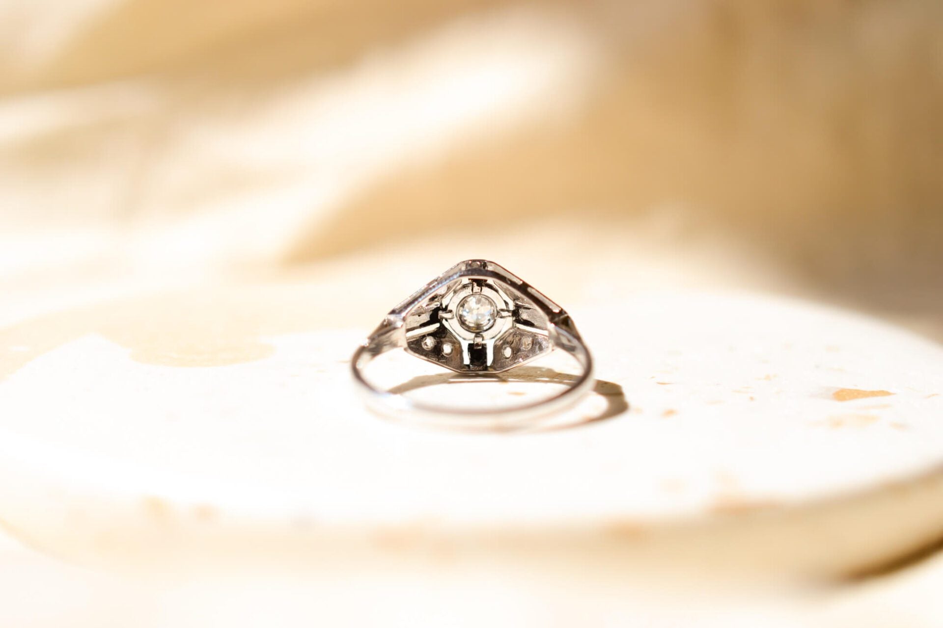 Bague Art Déco losange Diamants