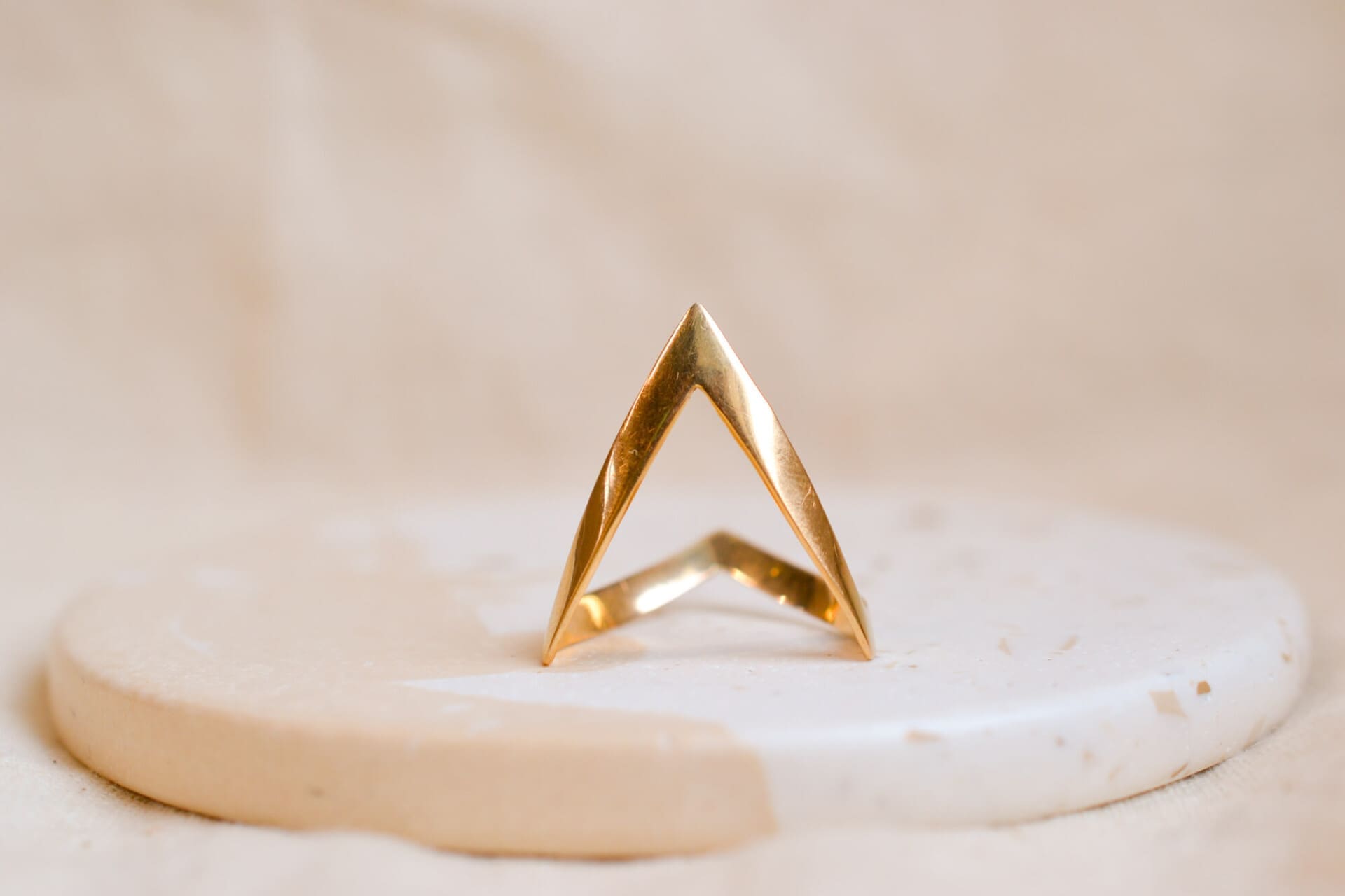 Bague "V" Or jaune