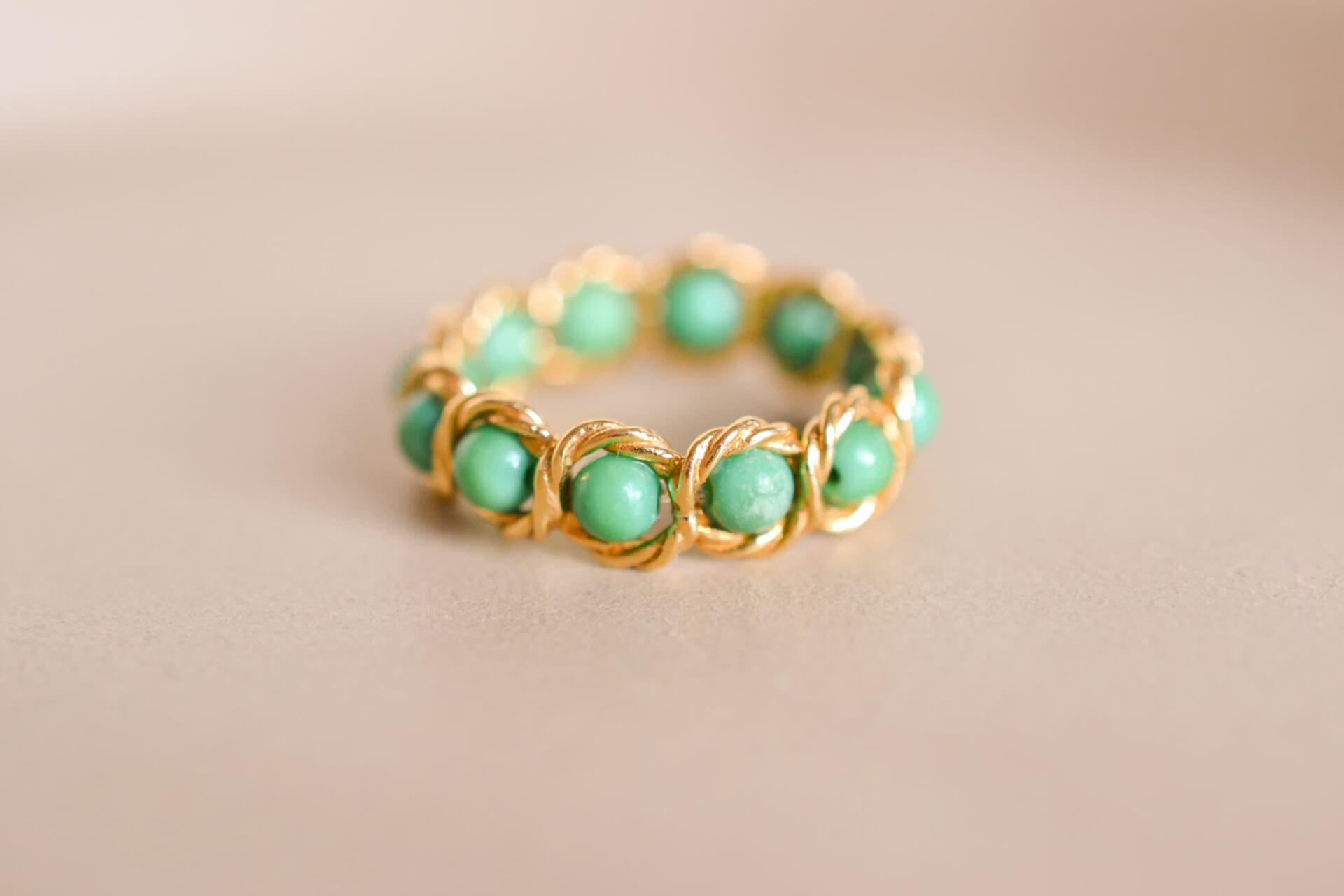 Bague Turquoises monture torsadée