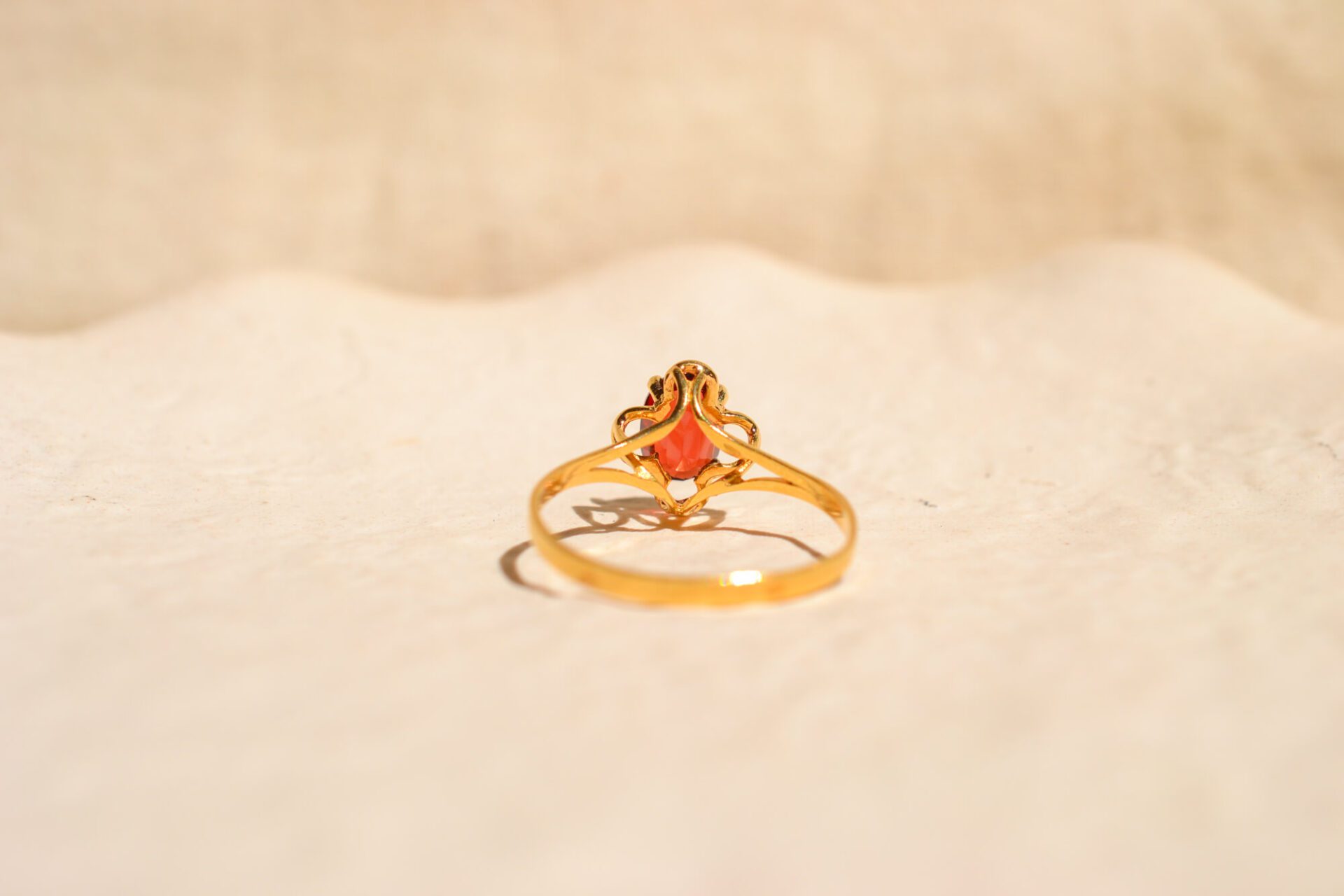 Bague Grenat quadrilobée