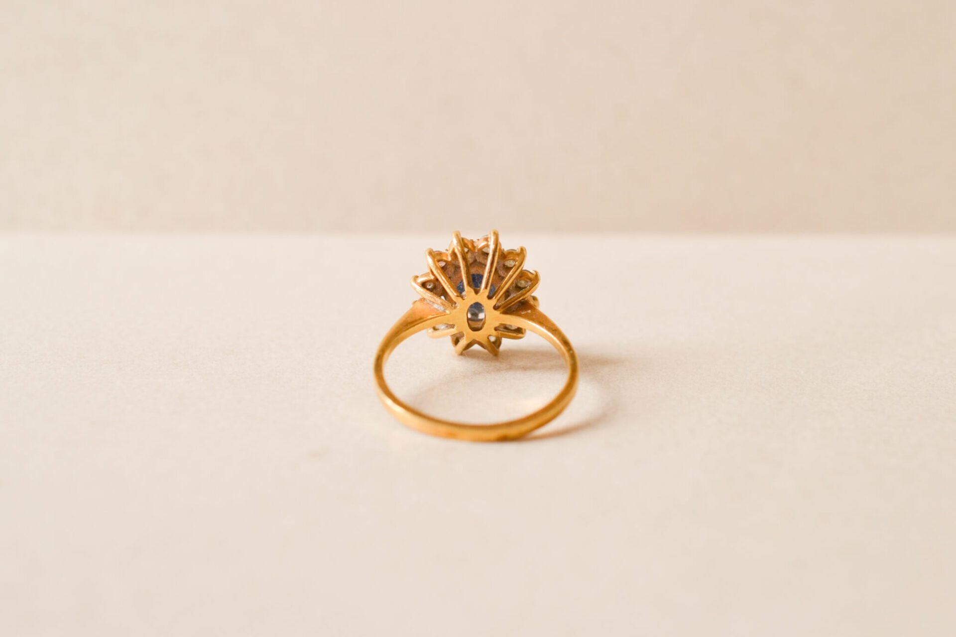 Bague Marguerite Saphir et Diamants
