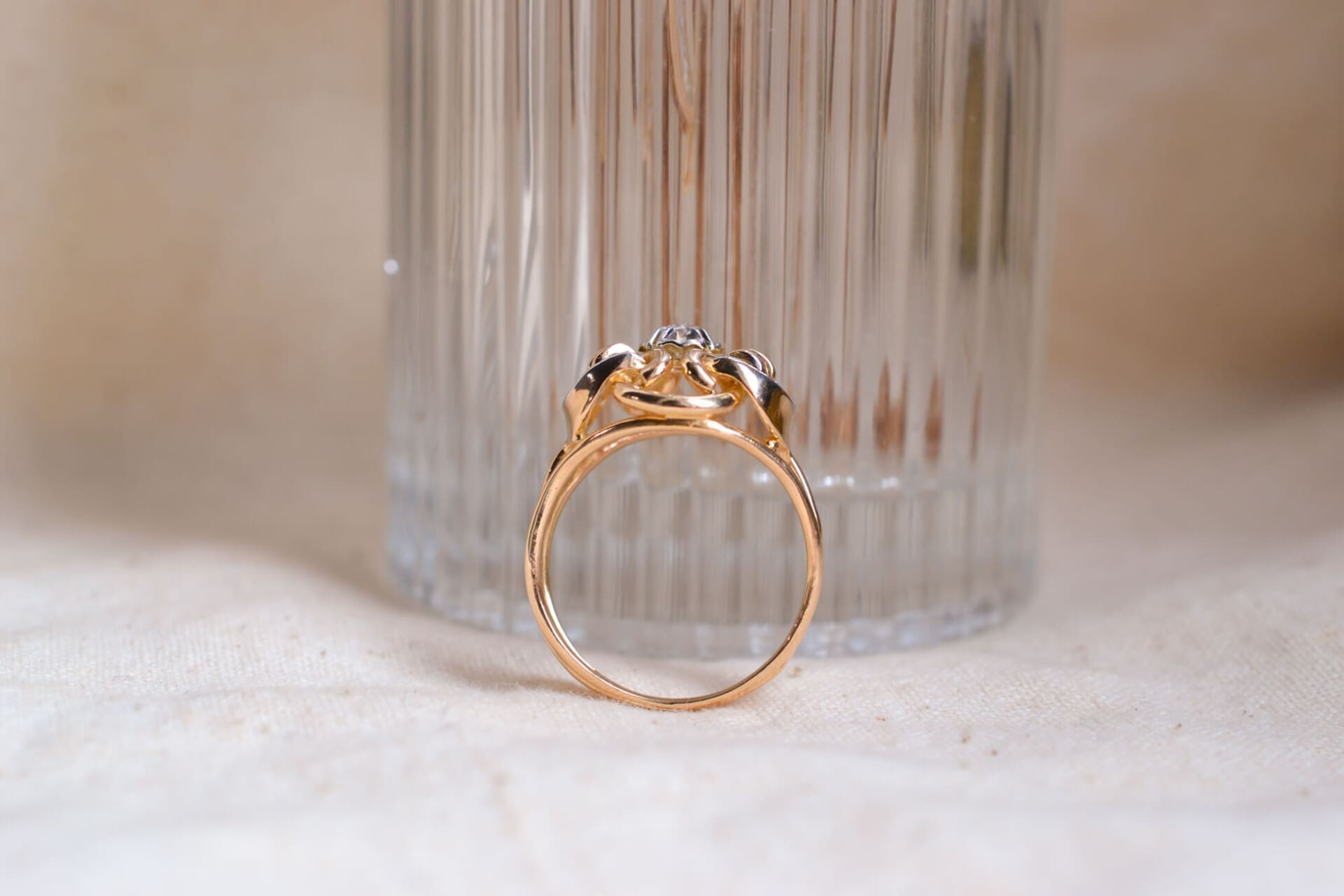 Bague ajourée 2 Ors Diamants