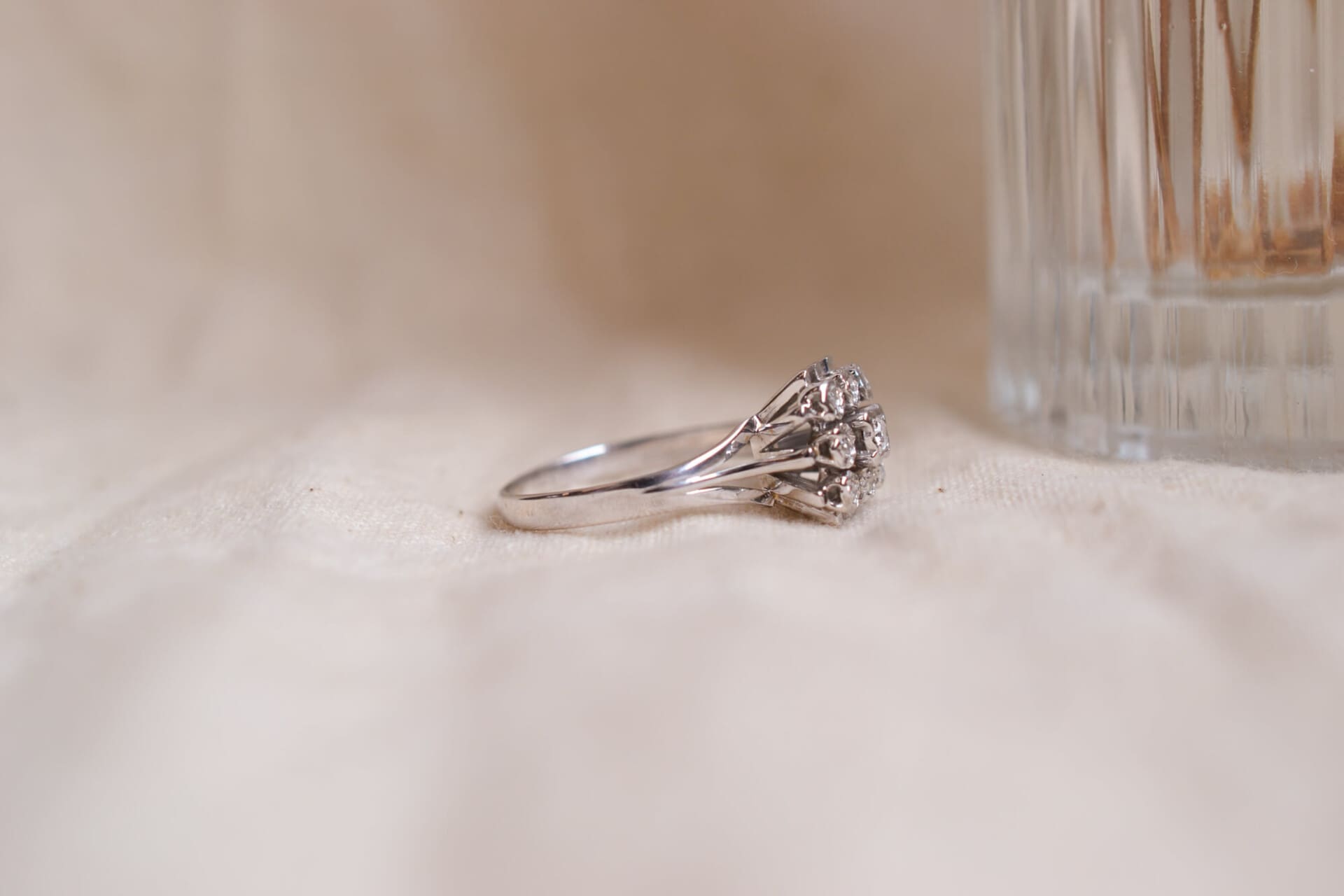 Bague carrée Diamants