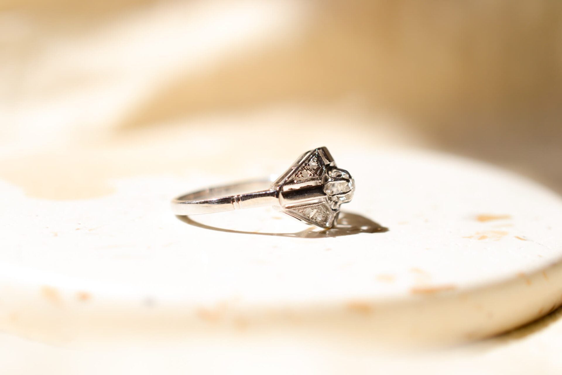 Bague Art Déco losange Diamants