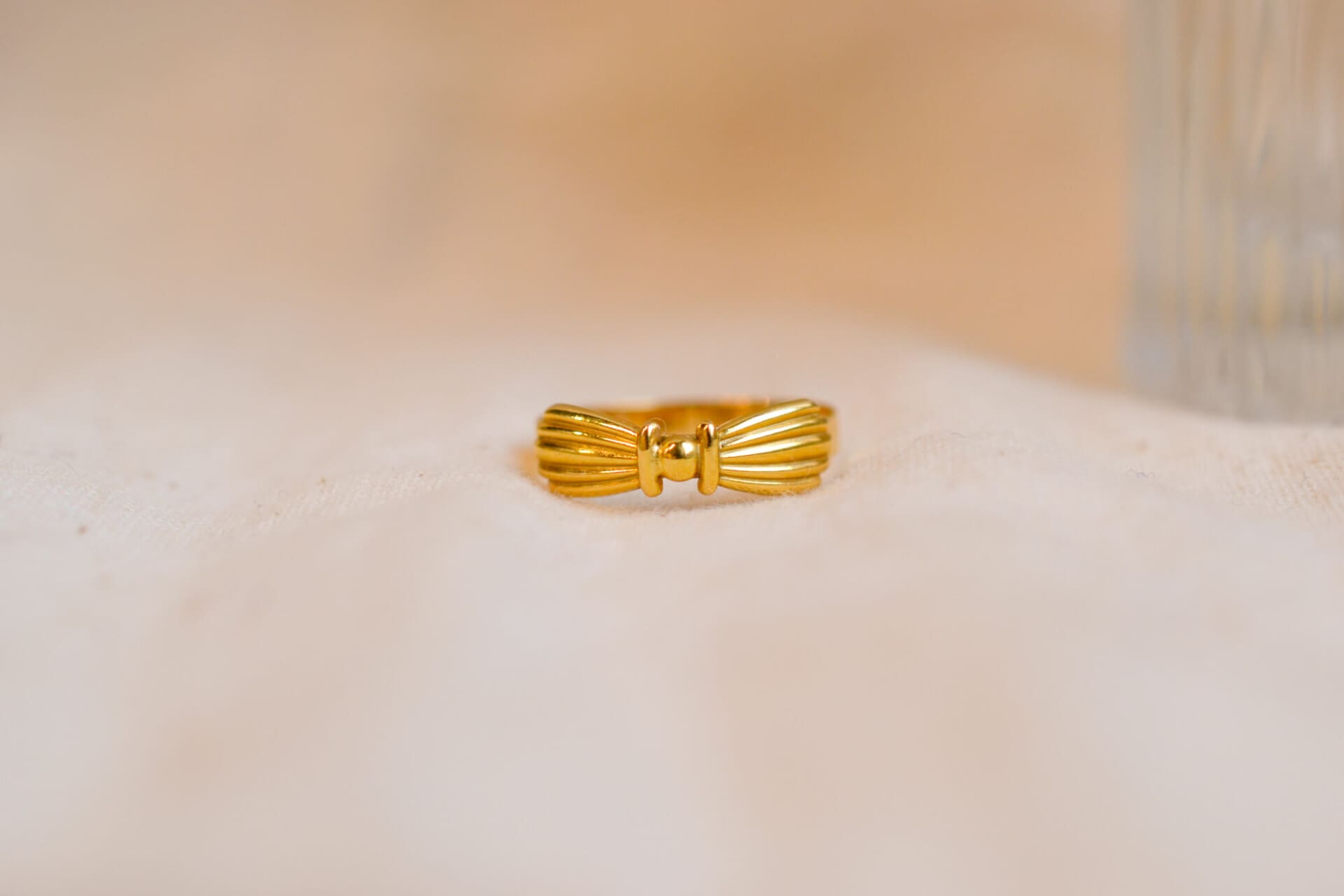 Bague noeud rainuré Or jaune
