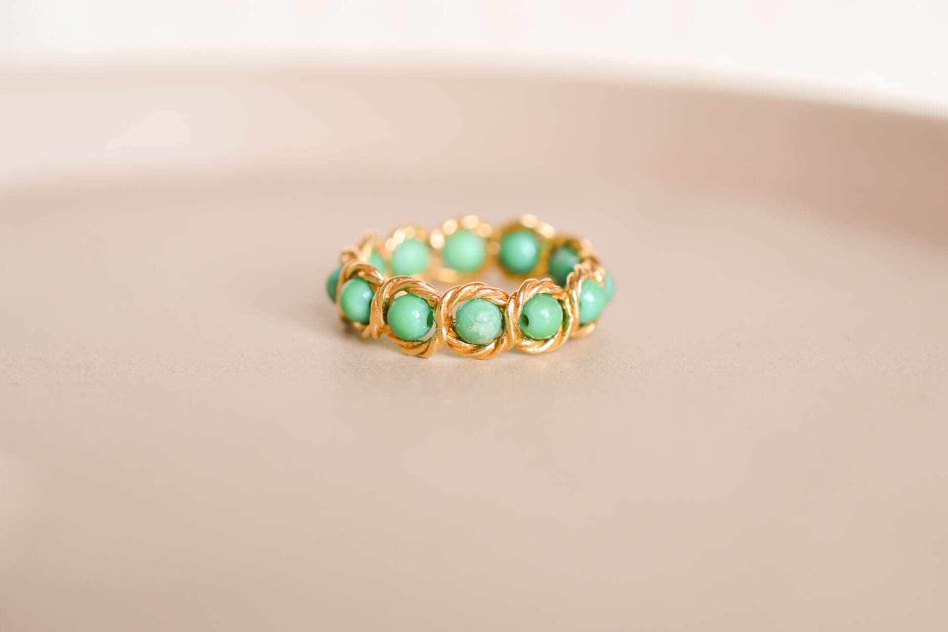 Bague Turquoises monture torsadée