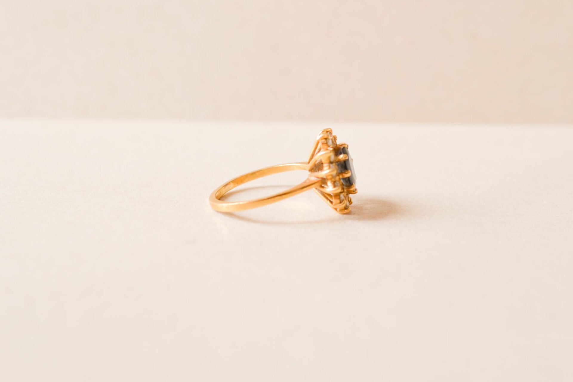Bague Marguerite Saphir et Diamants
