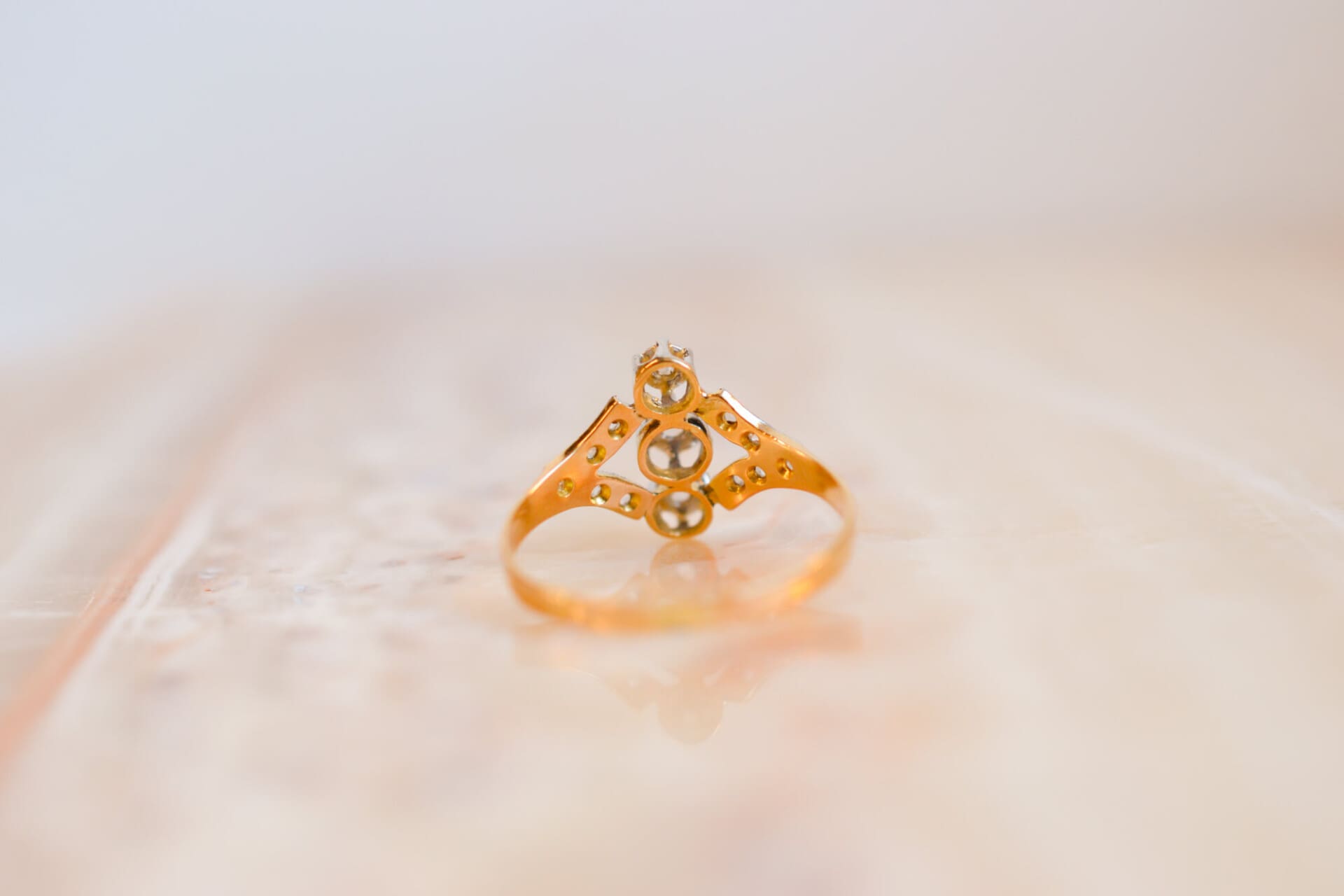 Bague losange 2 Ors Diamants