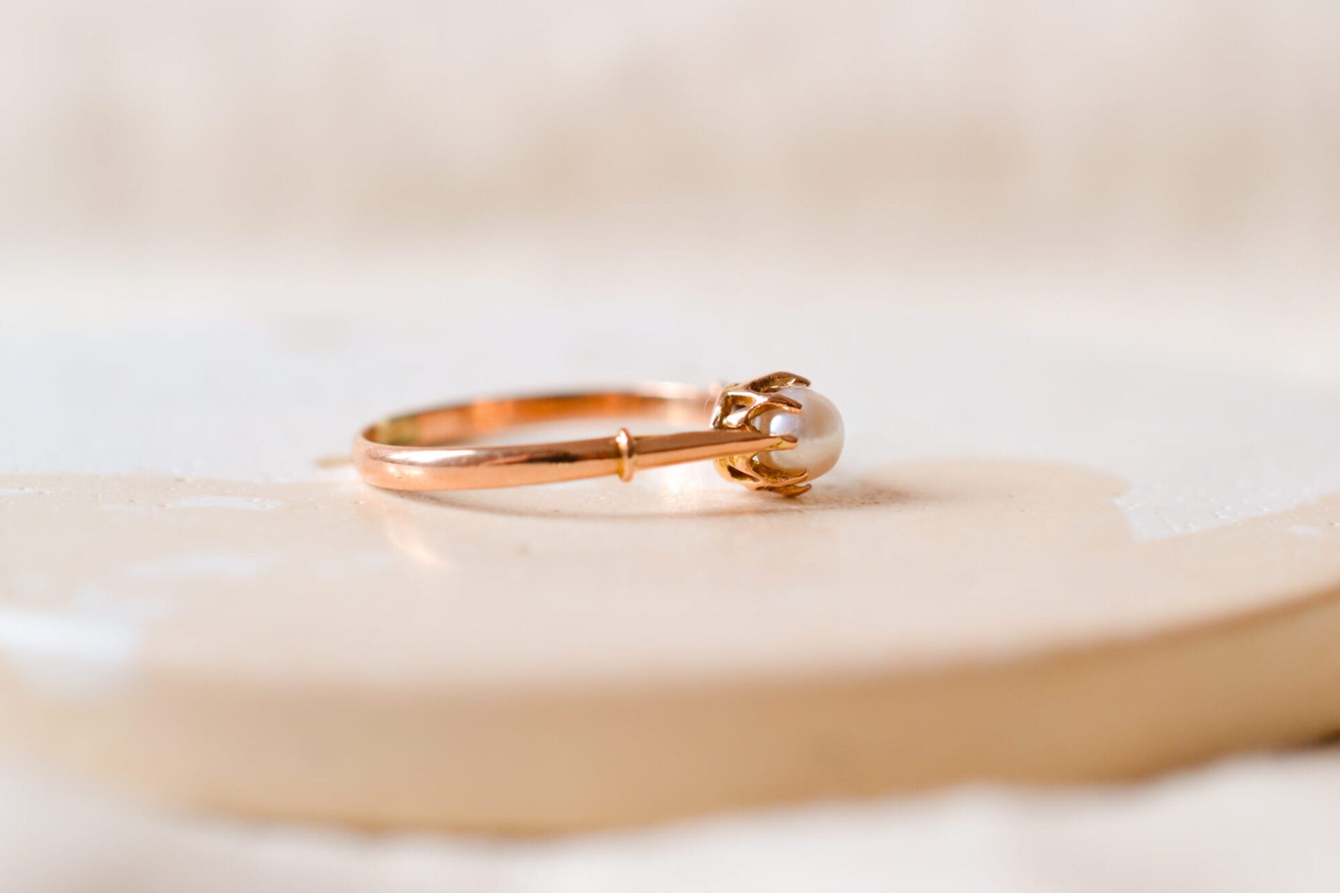 Bague Perle Solitaire