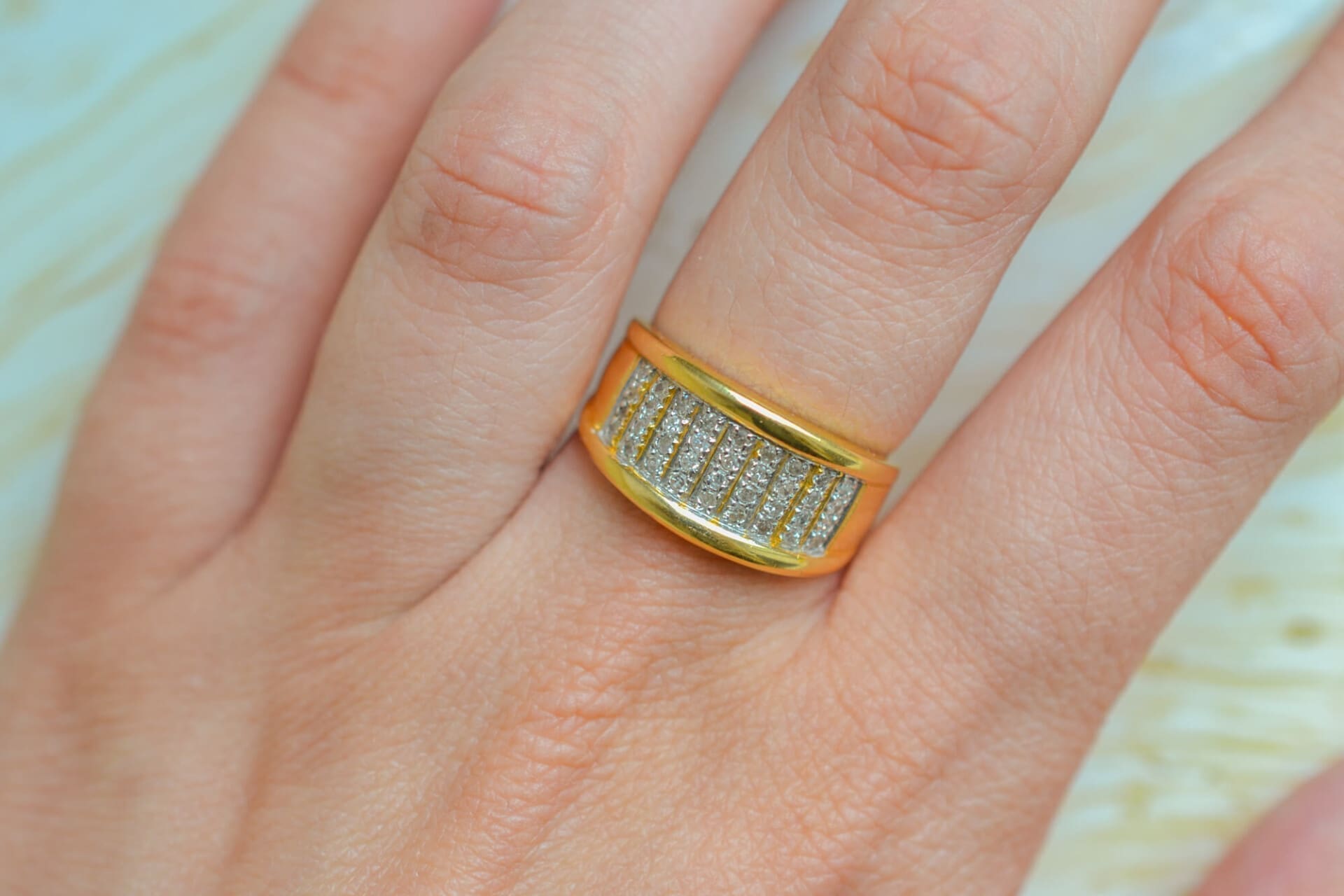 Bague bandeau Diamants