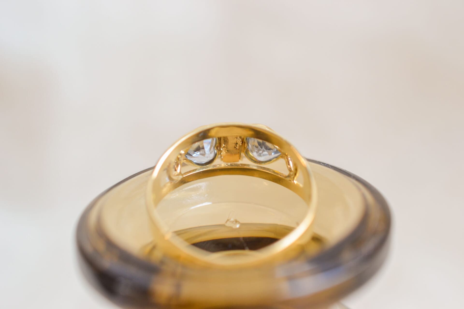 Bague bandeau ajourée Oxydes bleus