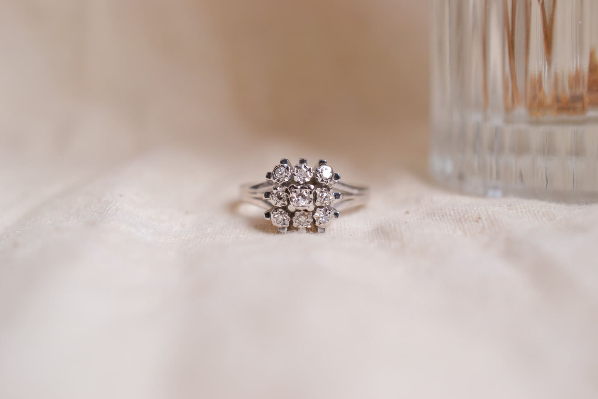 Bague carrée Diamants