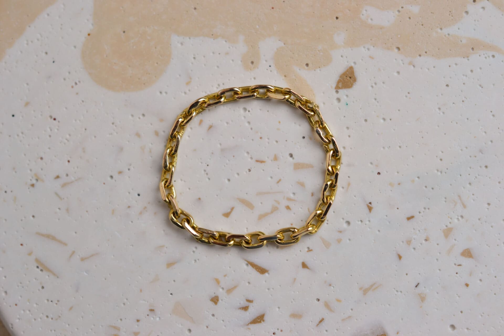 Bague chaîne maille forçat