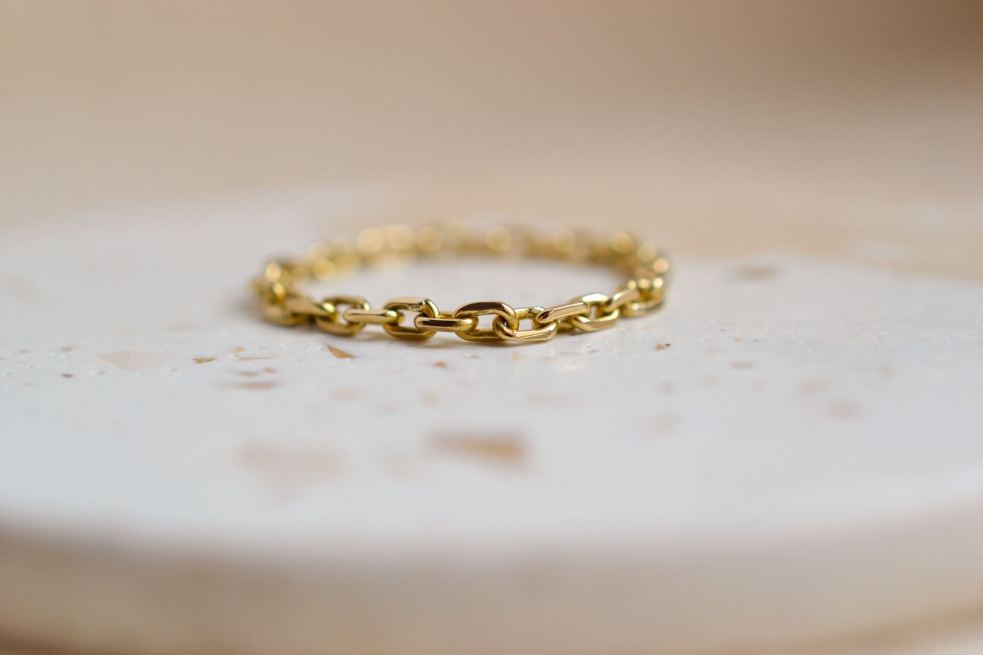 Bague chaîne maille forçat