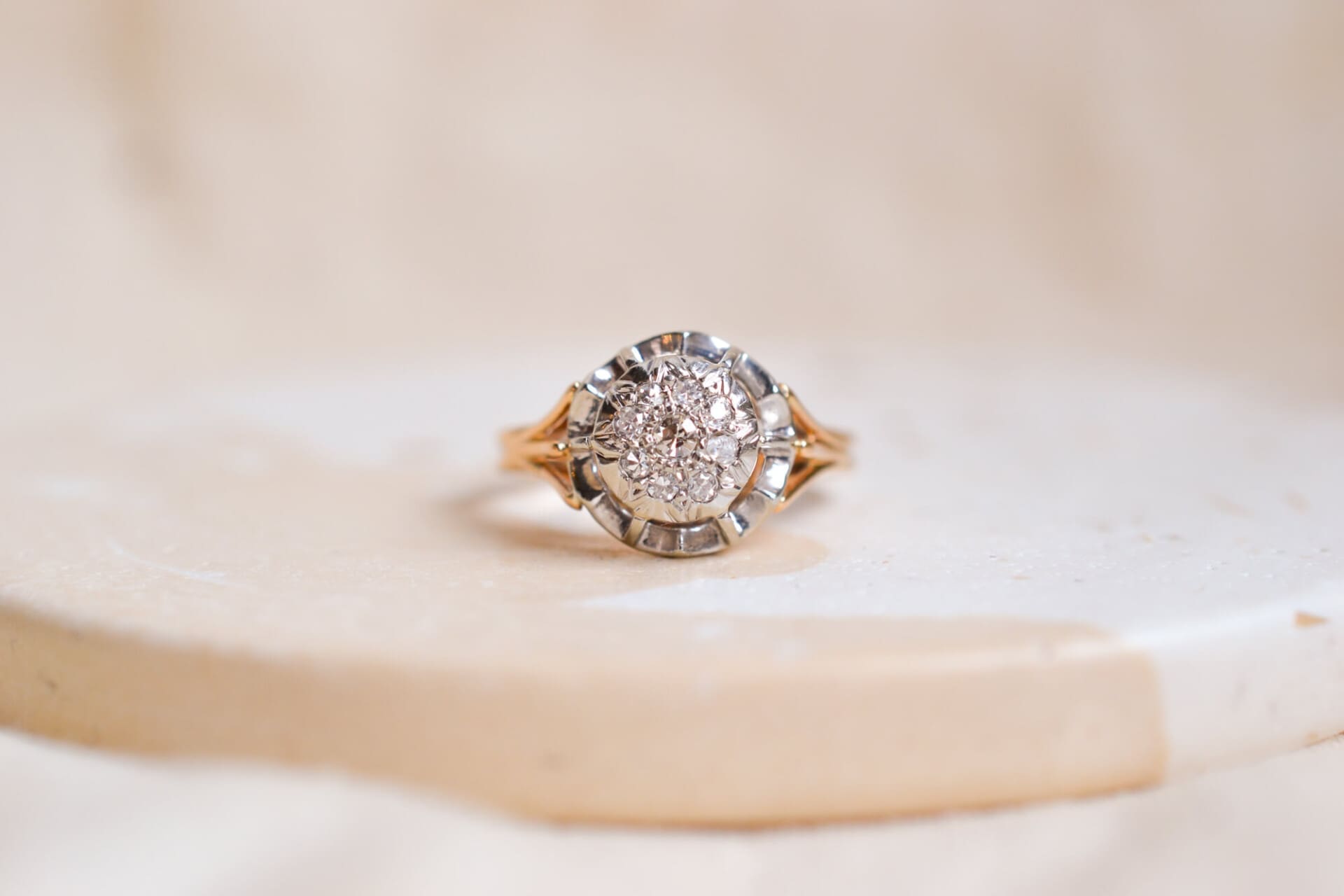 Bague circulaire 2 Ors Diamants