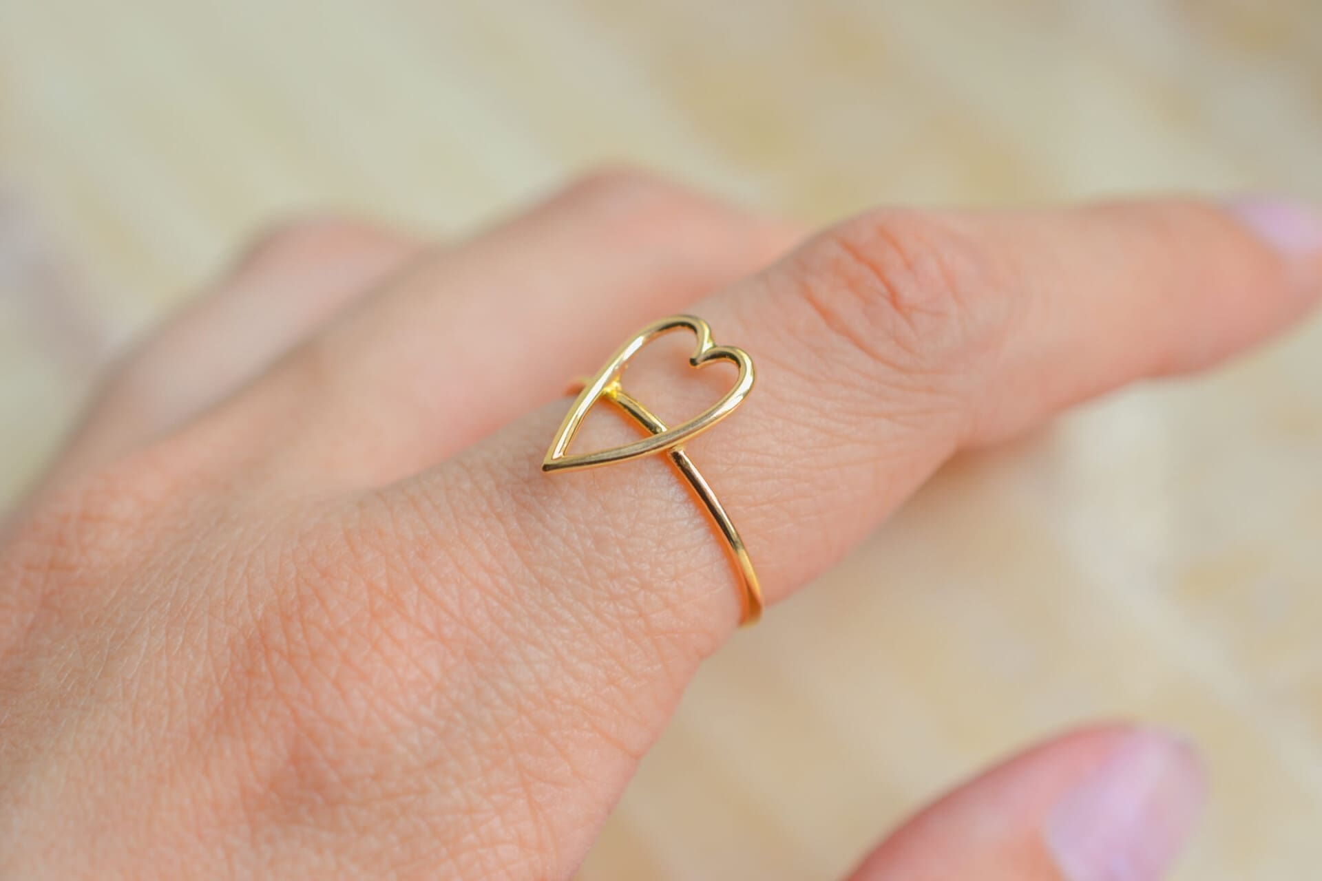 Bague coeur ajouré