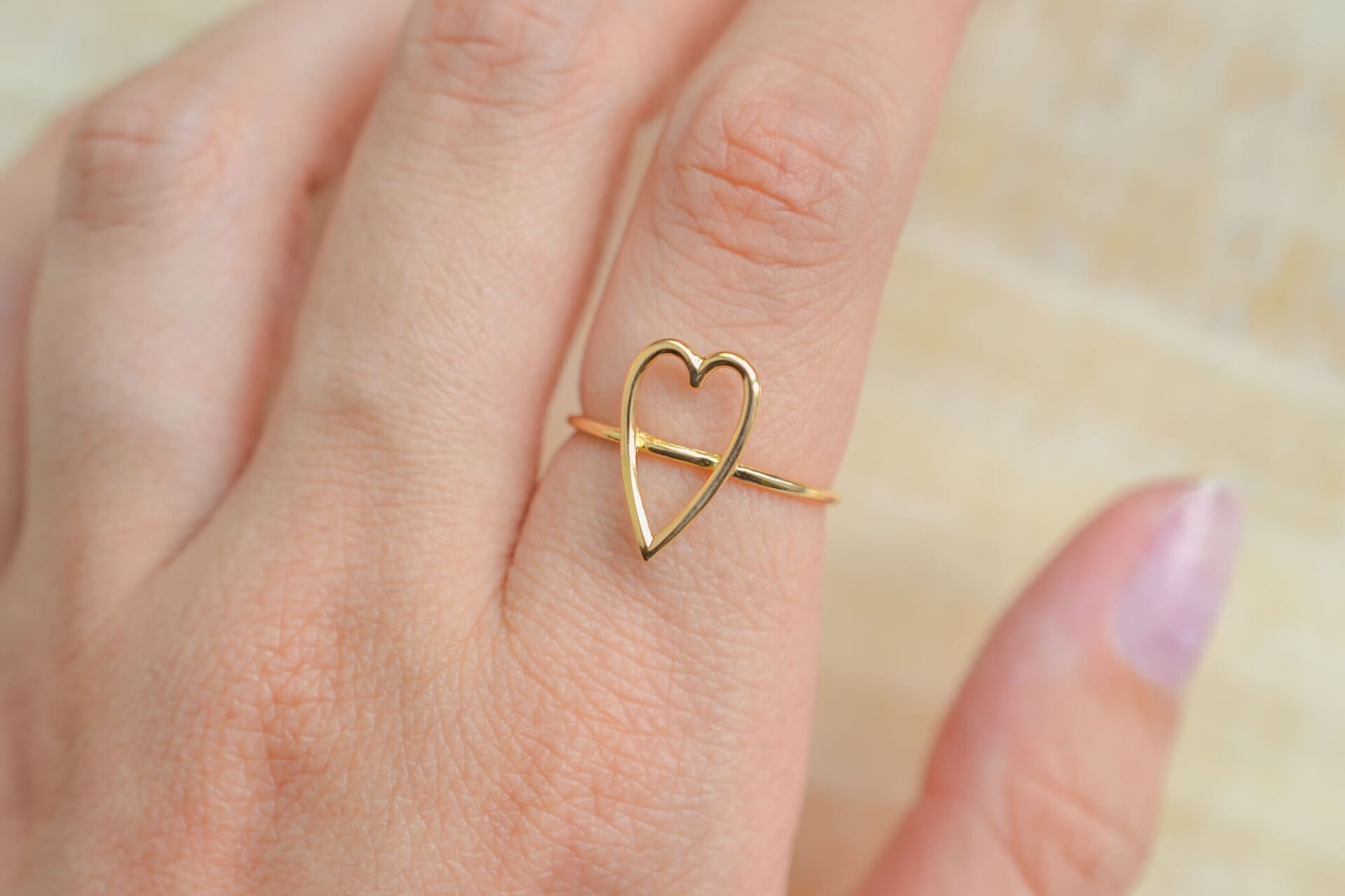 Bague coeur ajouré