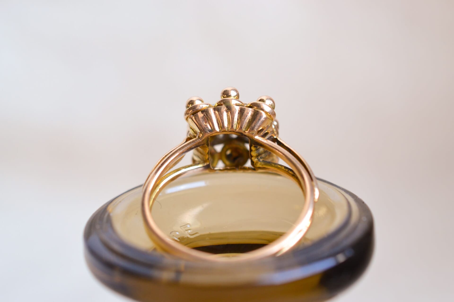 Bague damier et billes