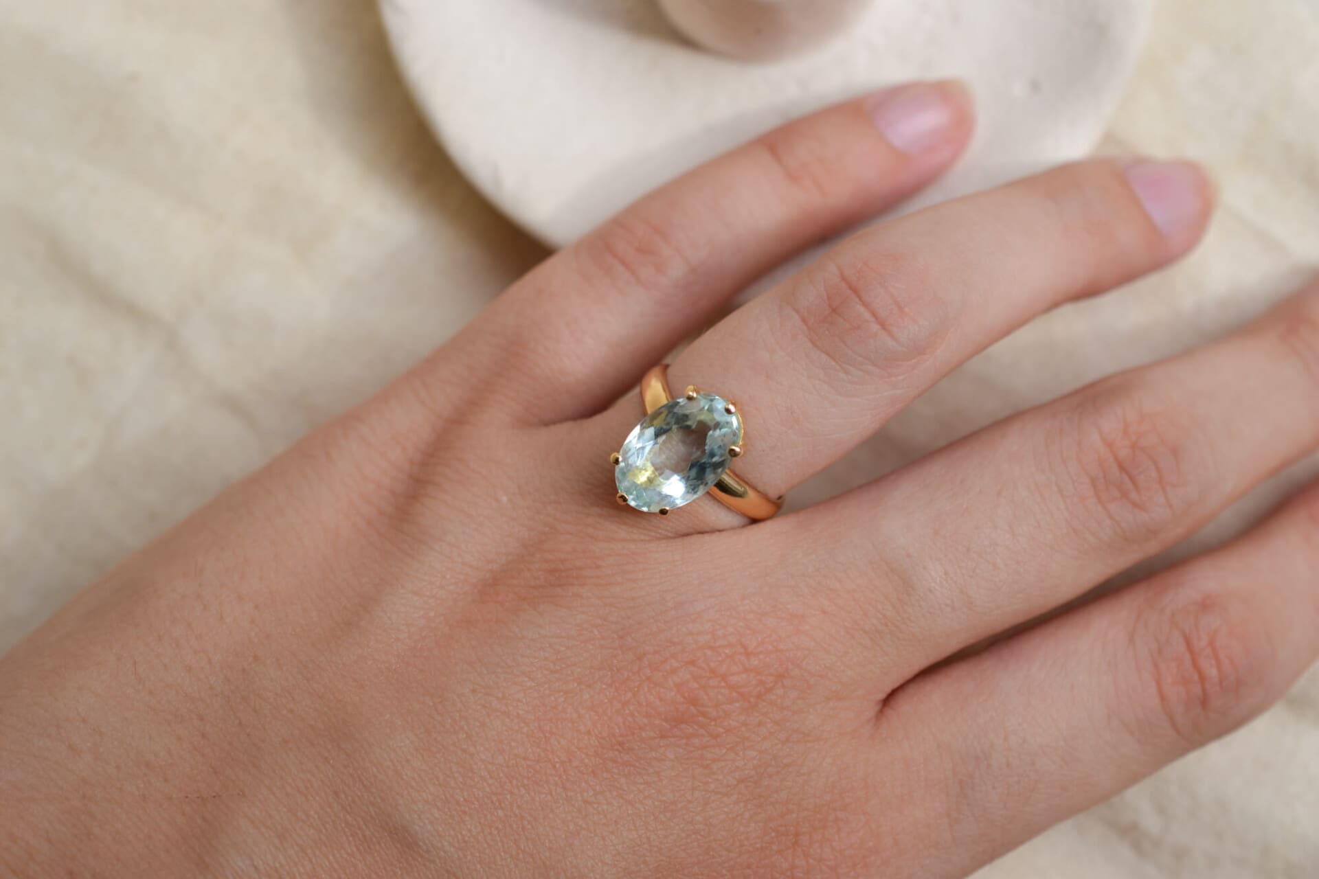 Bague cocktail Aigue-Marine