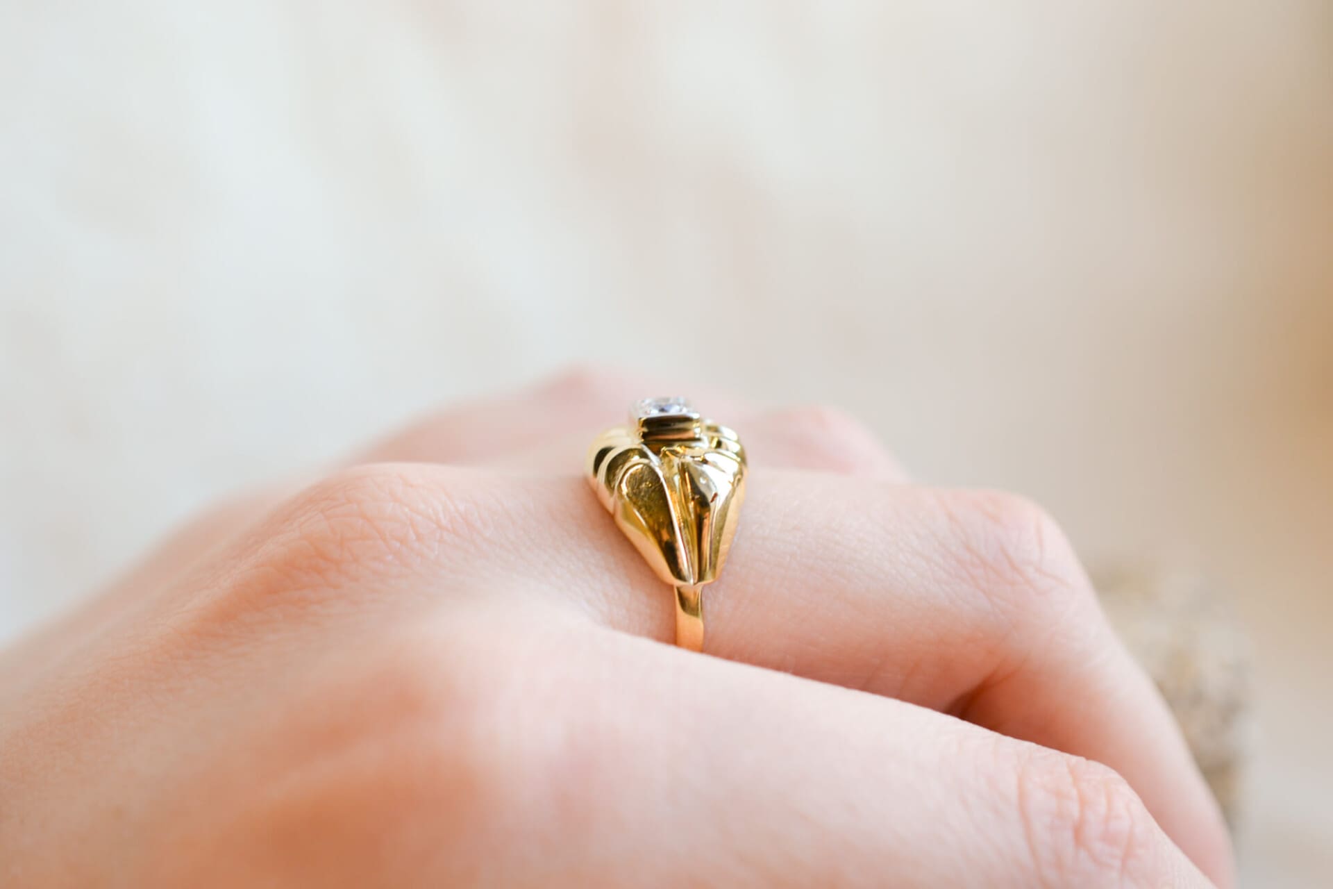 Bague style Tank Diamant