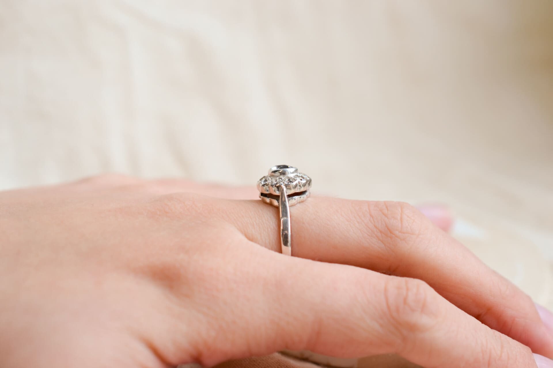 Bague Marguerite Argent Oxydes