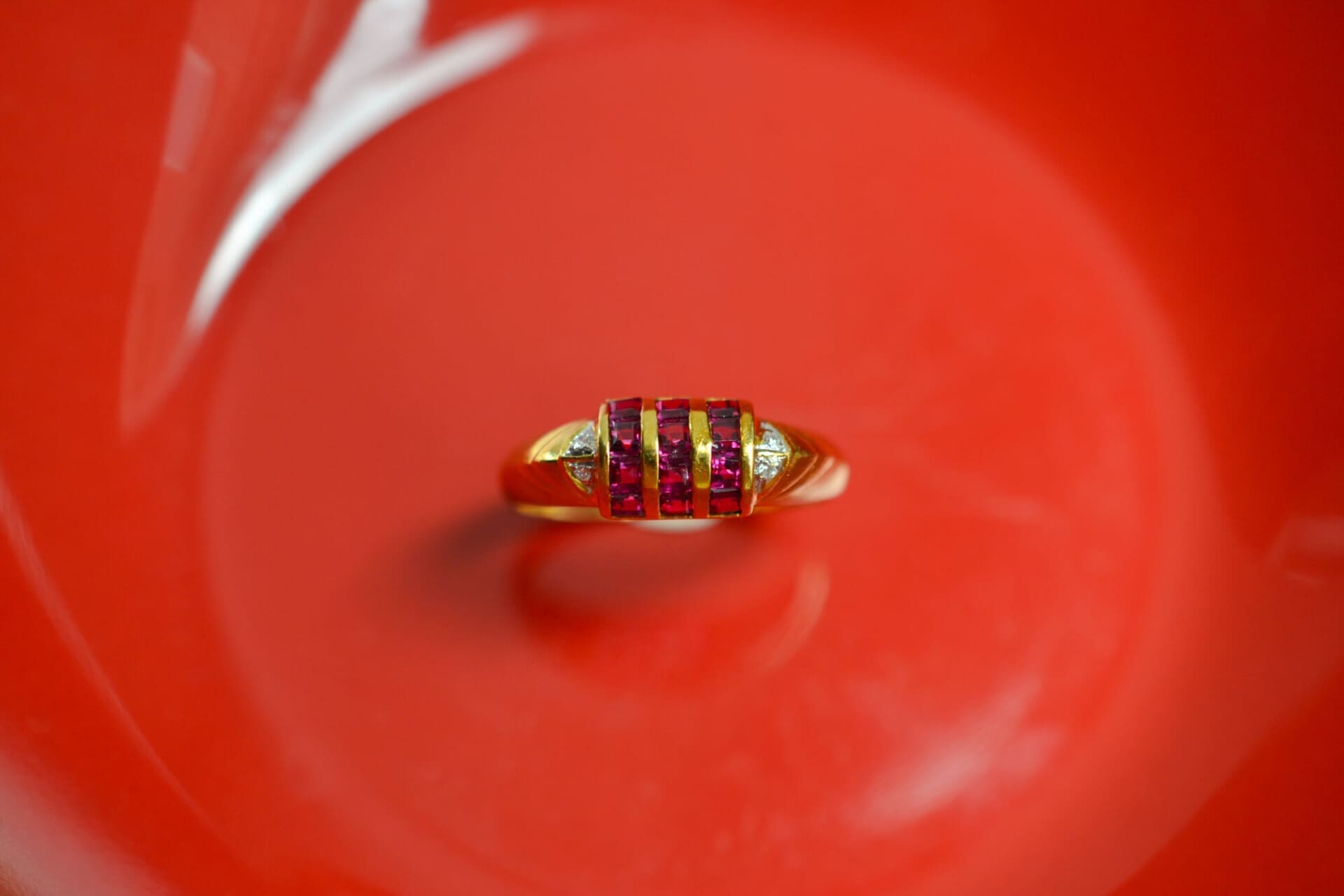 Bague dôme Rubis et Diamants