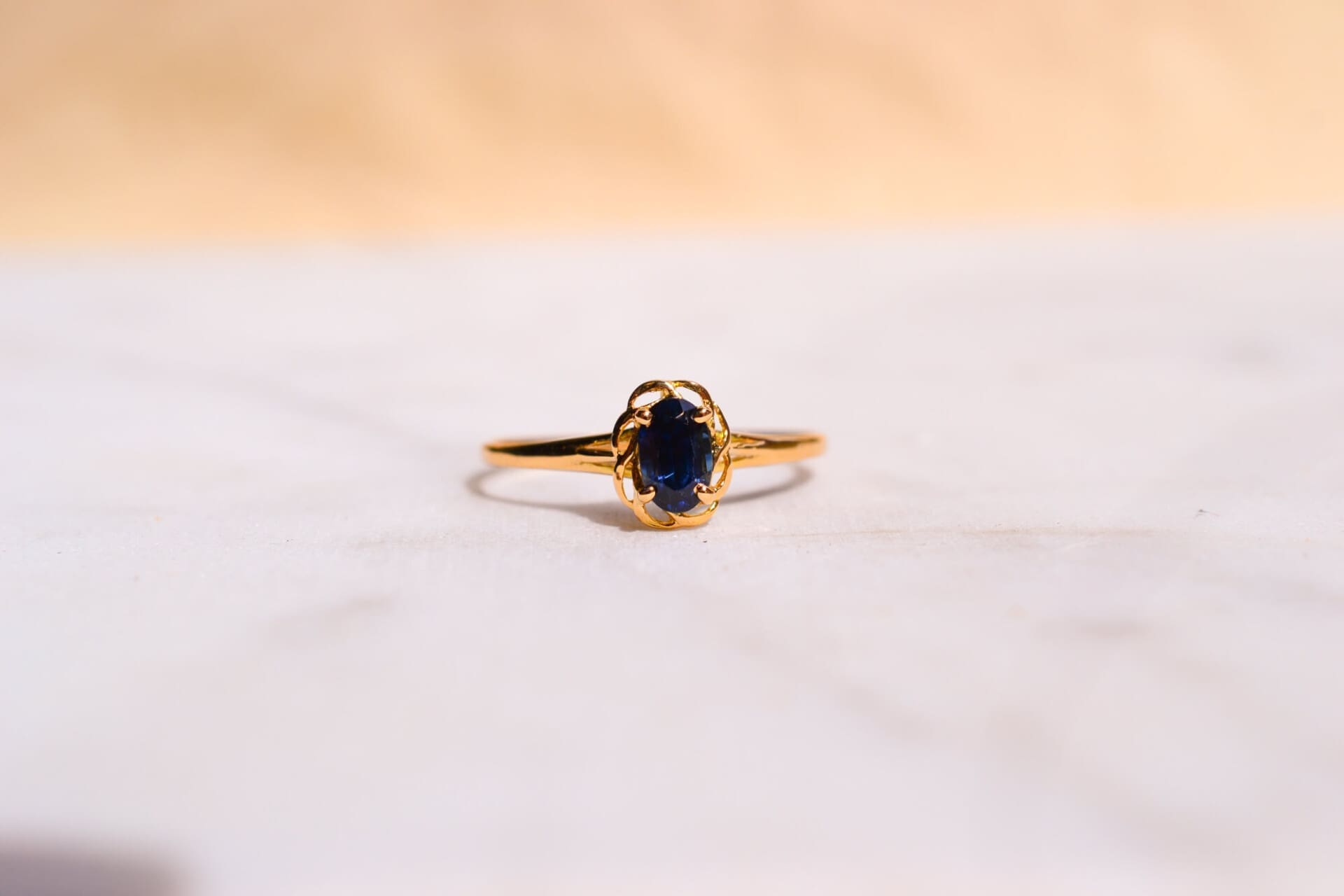Bague Saphir entrelac ajouré