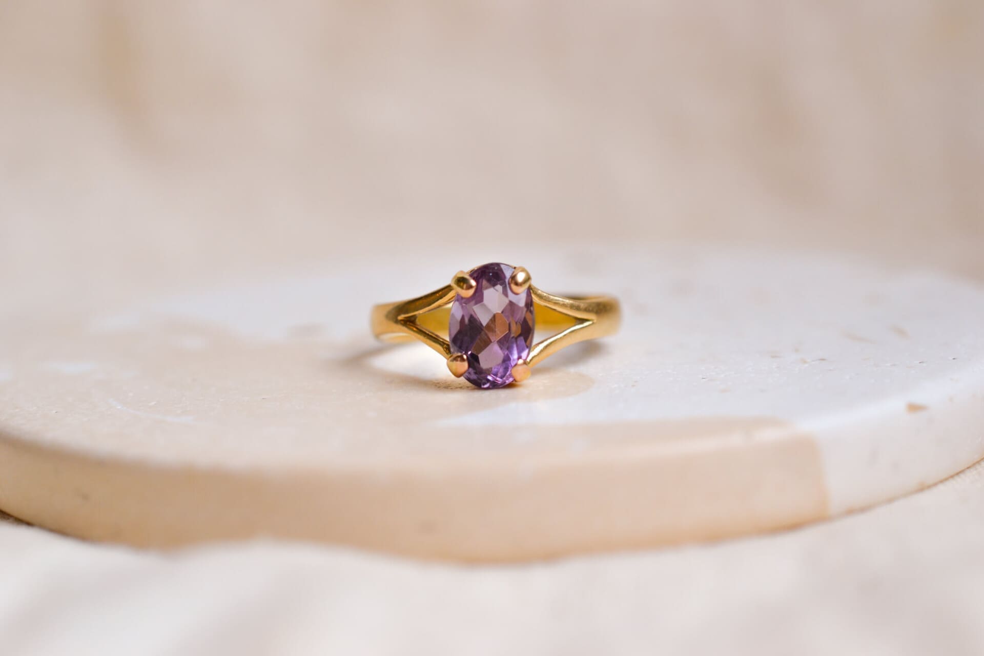Bague Améthyste ovale