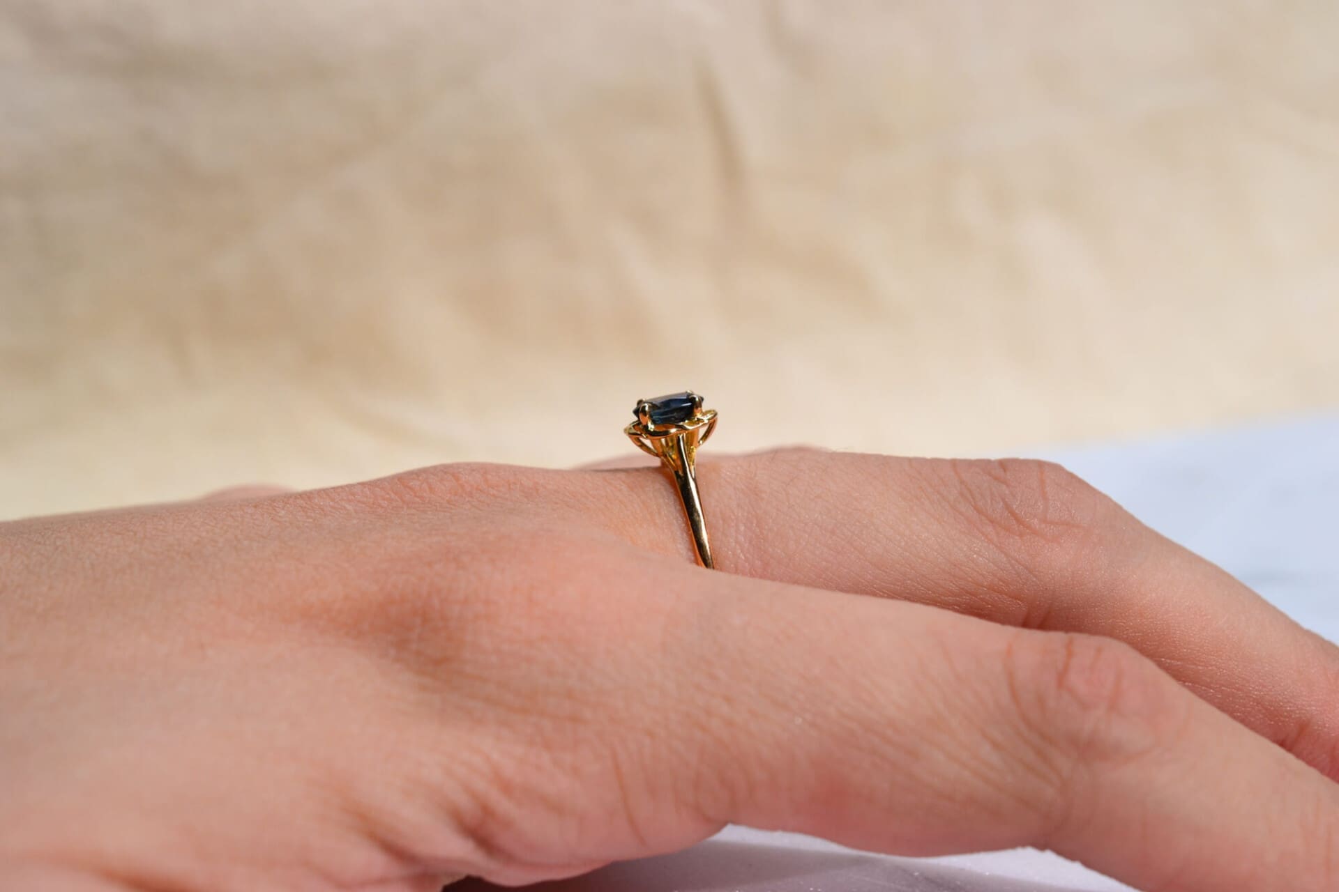 Bague Saphir entrelac ajouré